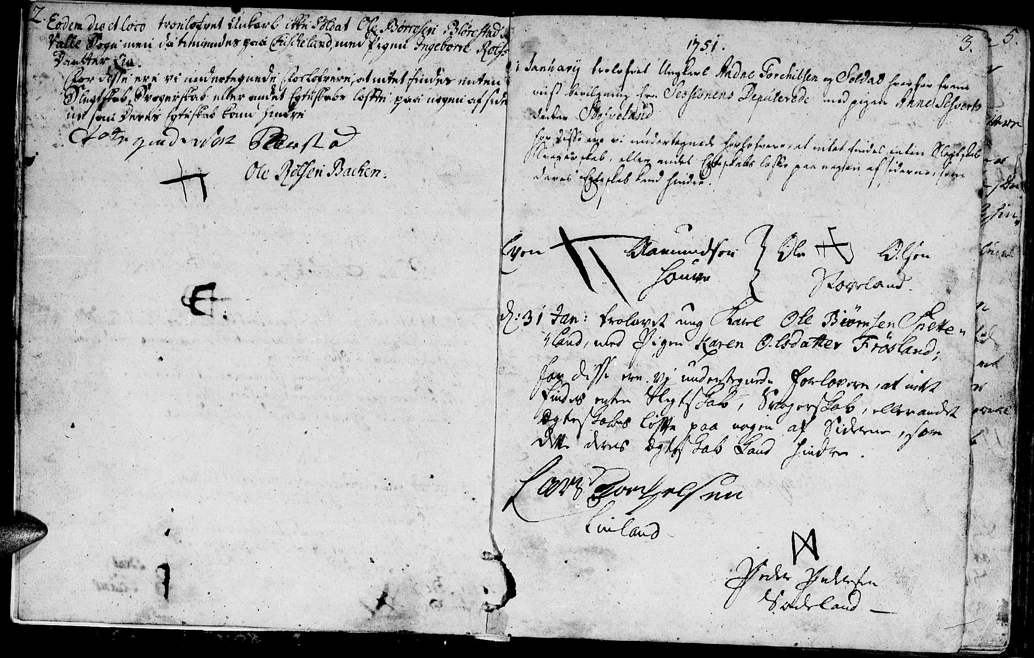 Holum sokneprestkontor, SAK/1111-0022/F/Fa/Faa/L0001: Parish register (official) no. A 1, 1750-1802, p. 2-3