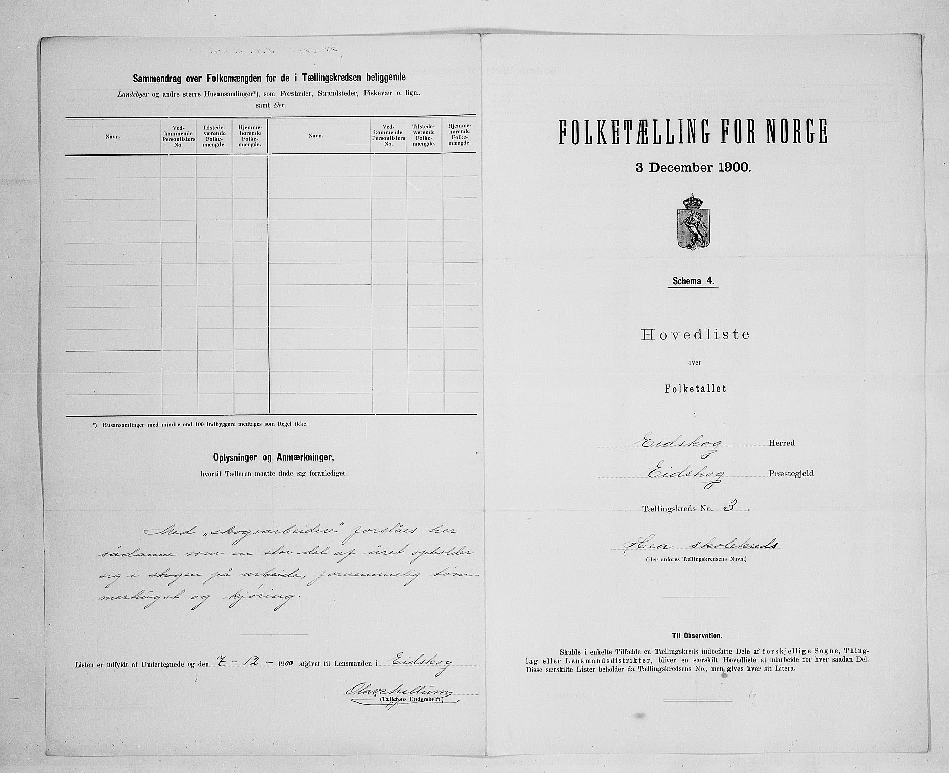 SAH, 1900 census for Eidskog, 1900, p. 25