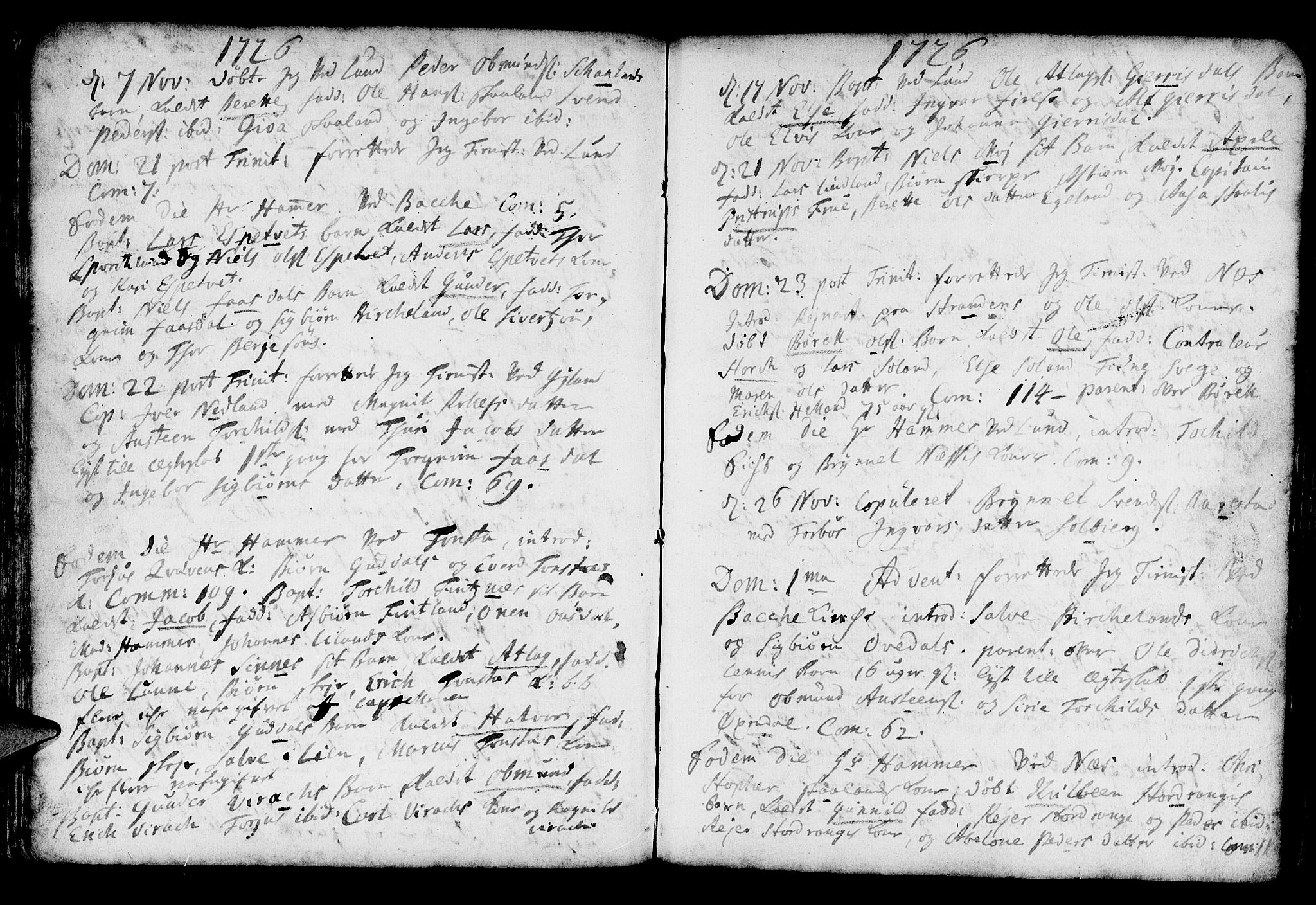 Lund sokneprestkontor, AV/SAST-A-101809/S06/L0001: Parish register (official) no. A 1, 1724-1737