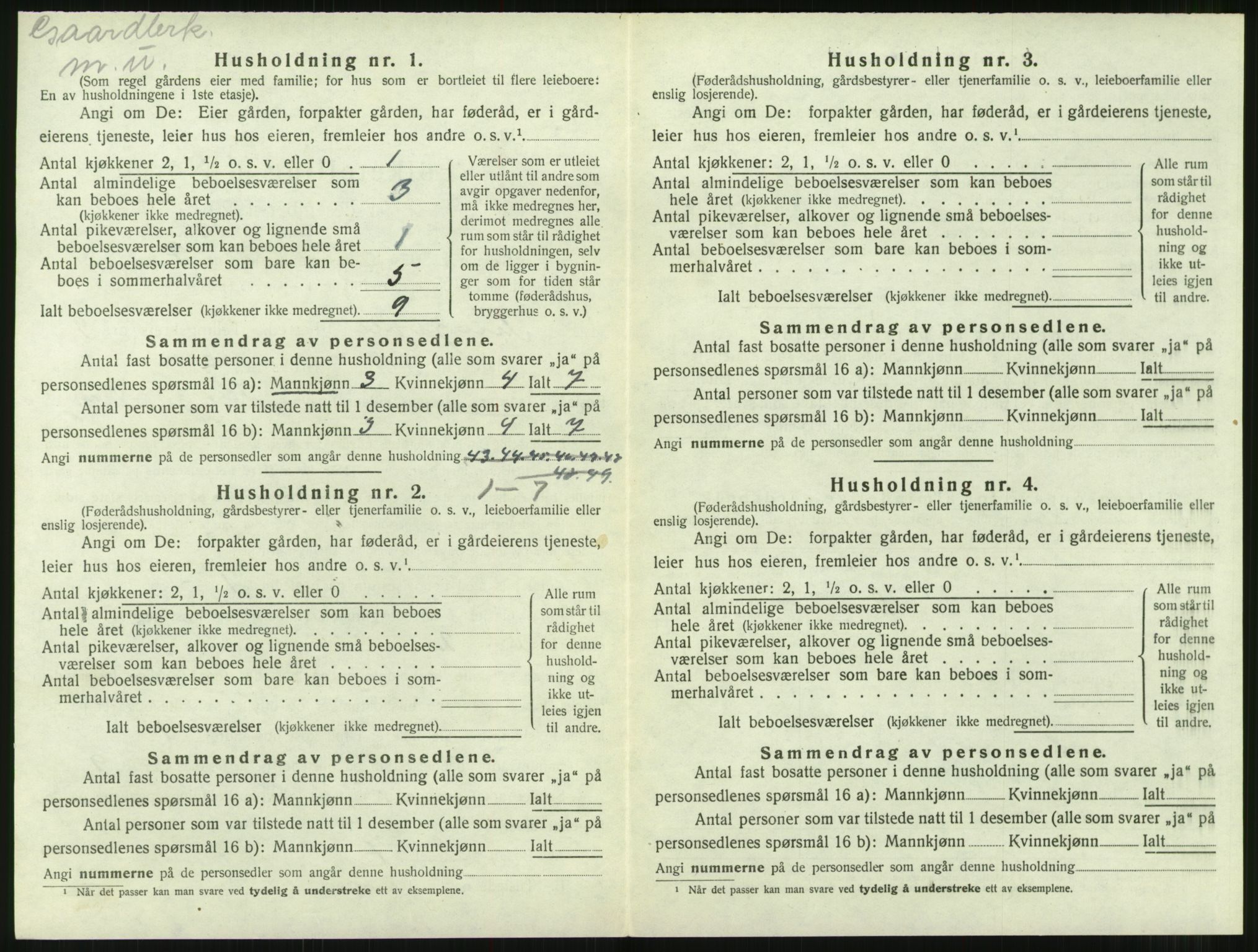 SAT, 1920 census for Tingvoll, 1920, p. 713