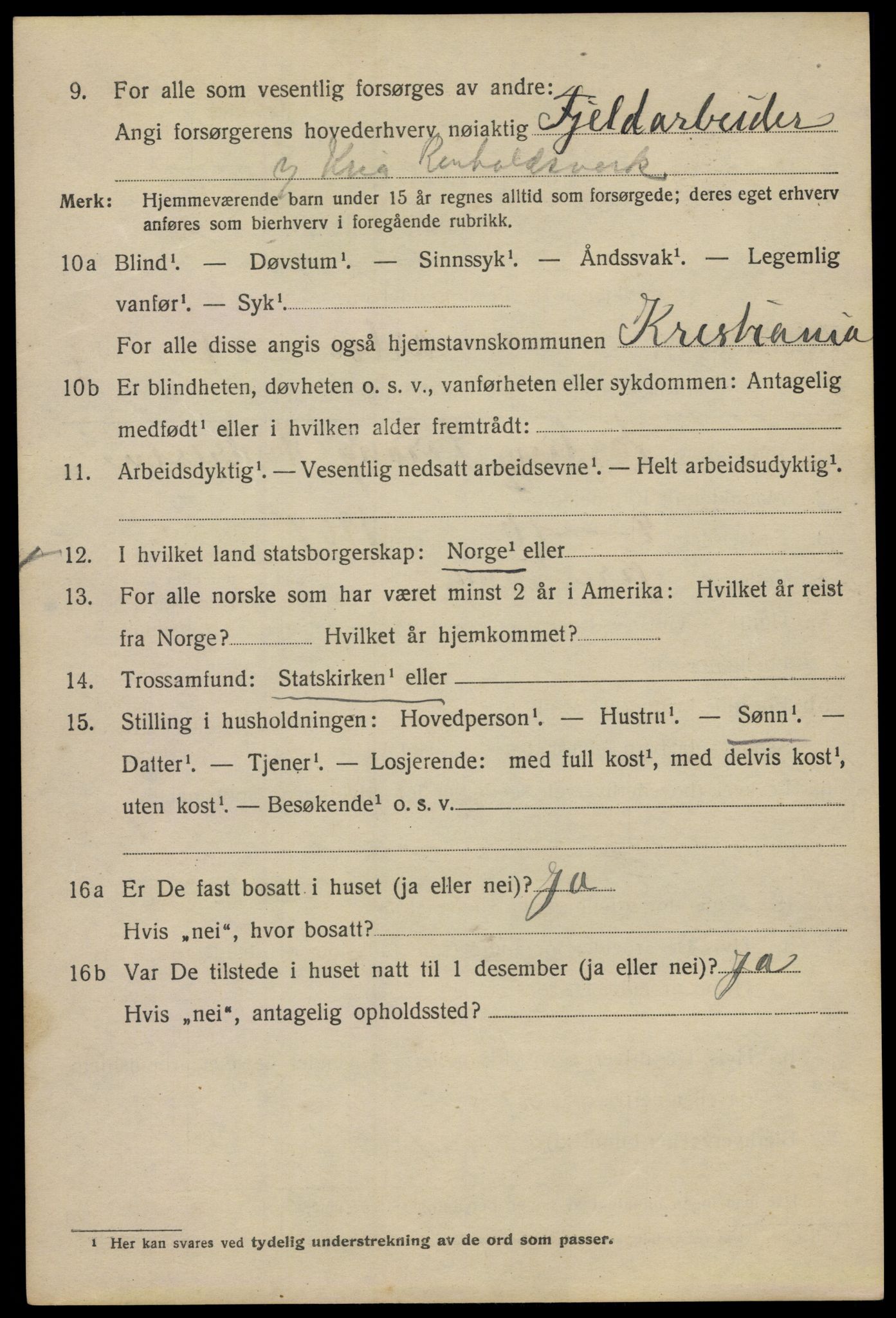 SAO, 1920 census for Kristiania, 1920, p. 142694