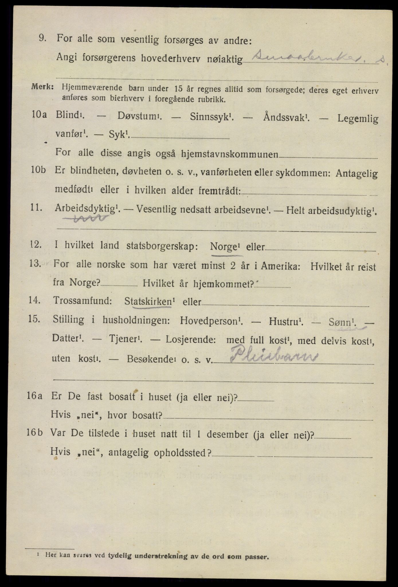 SAO, 1920 census for Skedsmo, 1920, p. 5798
