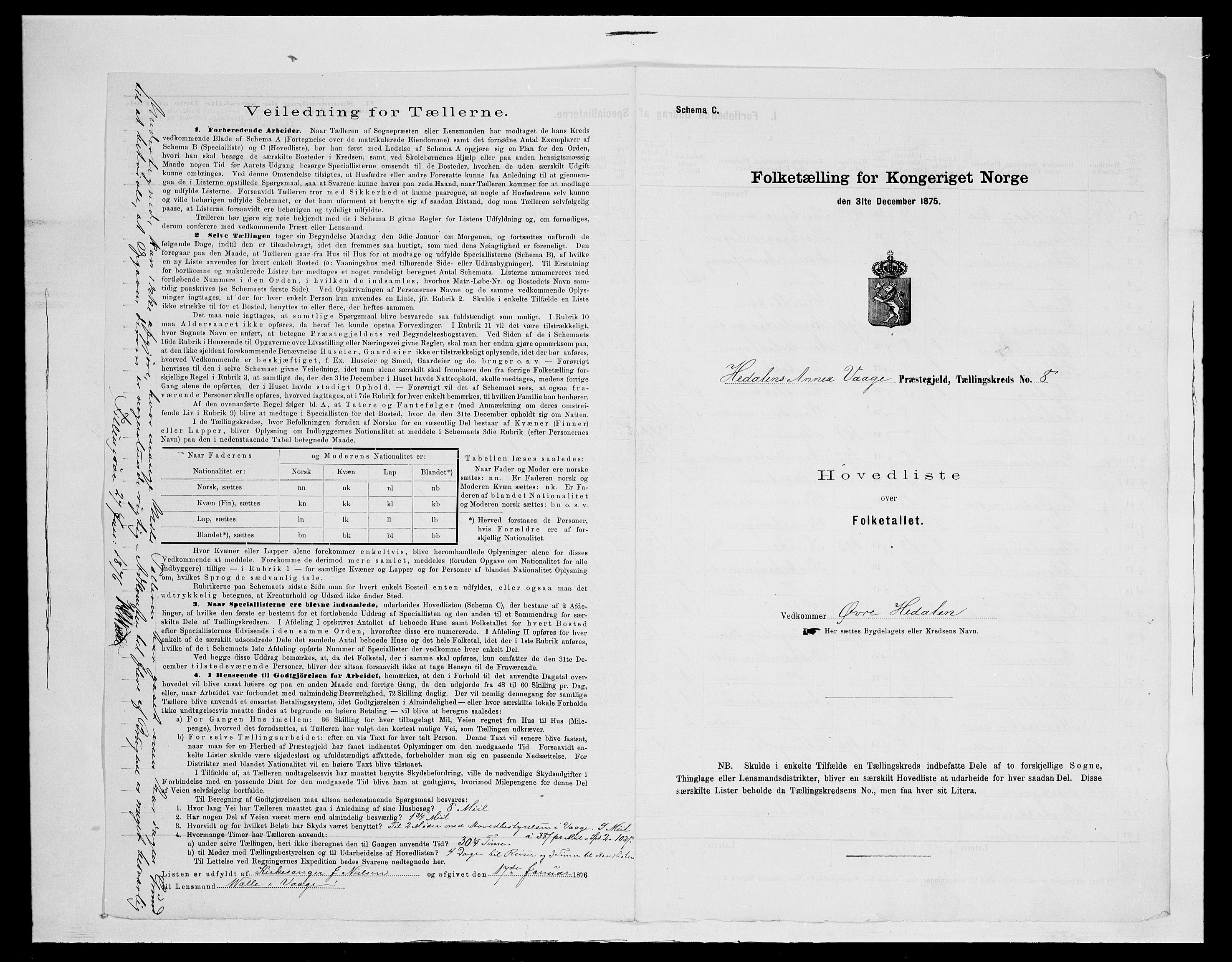 SAH, 1875 census for 0515P Vågå, 1875, p. 51