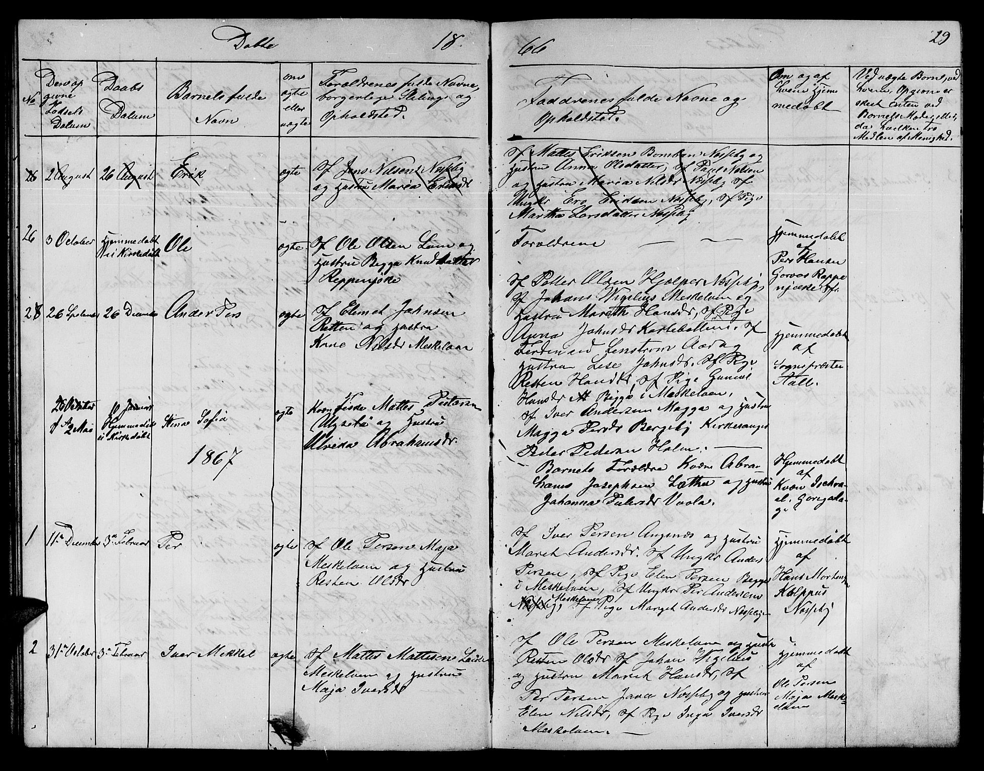 Nesseby sokneprestkontor, SATØ/S-1330/H/Hb/L0002klokker: Parish register (copy) no. 2, 1861-1868, p. 29