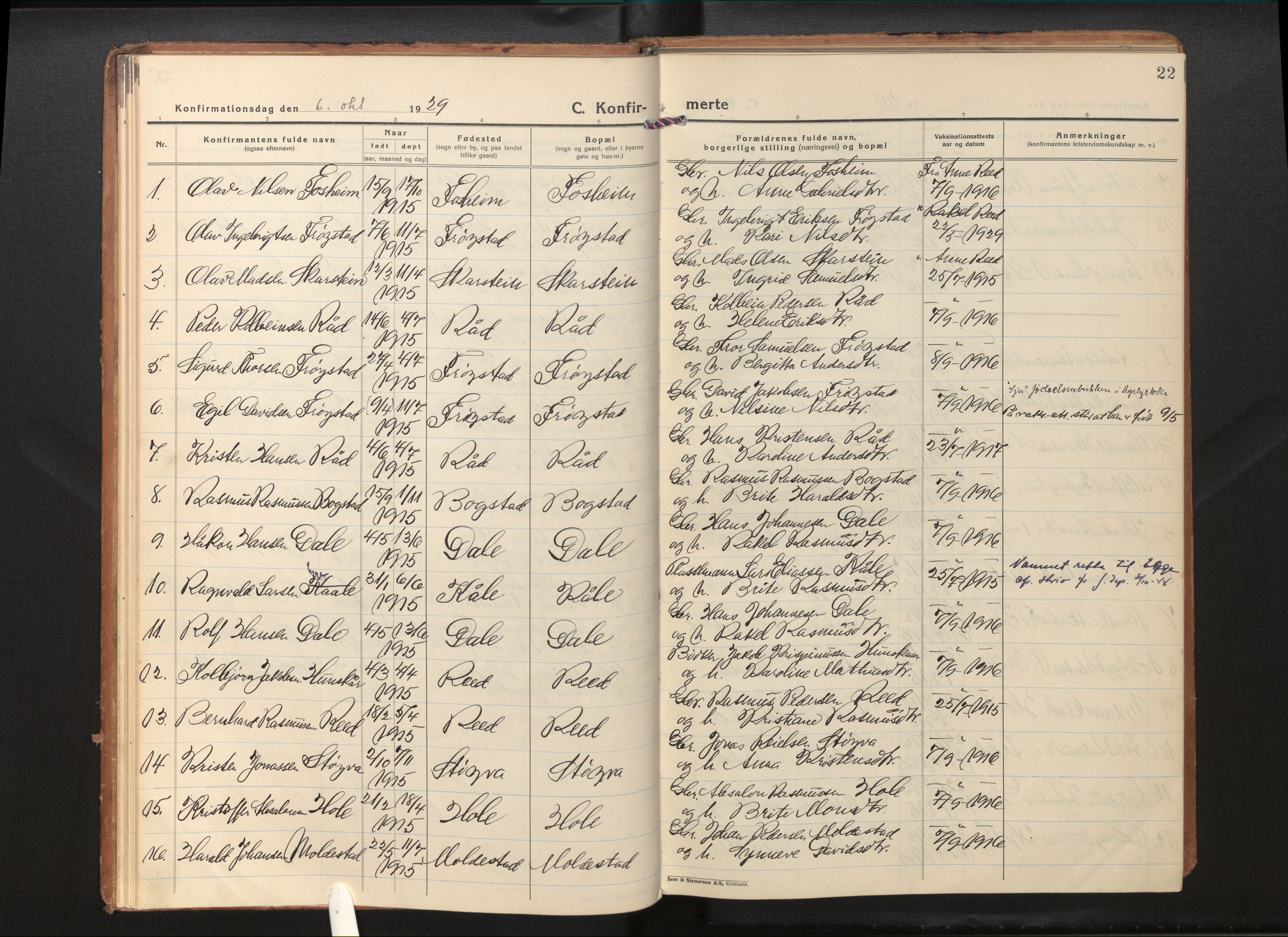 Gloppen sokneprestembete, SAB/A-80101/H/Hac/L0005: Curate's parish register no. A 5, 1923-1941, p. 21b-22a