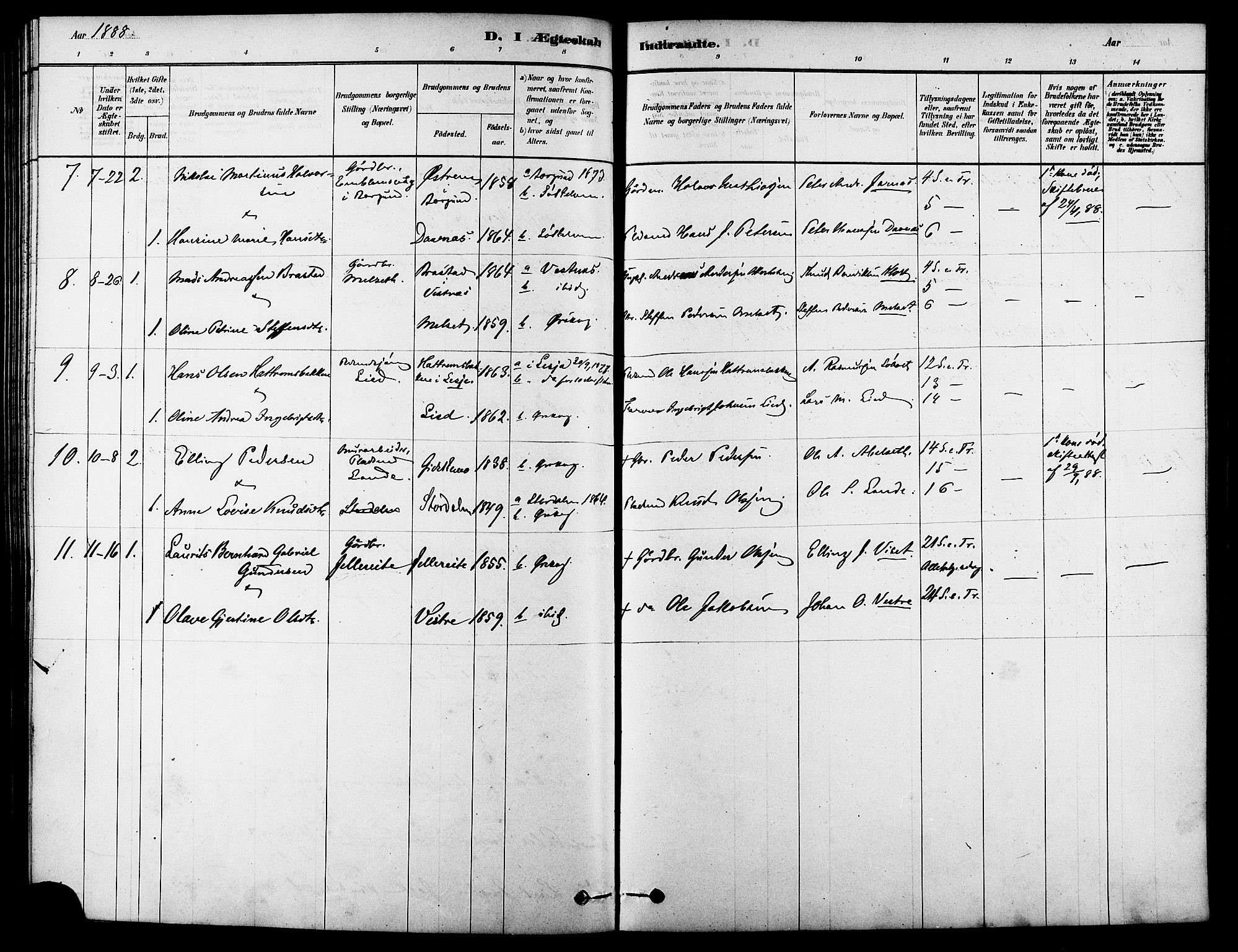 Ministerialprotokoller, klokkerbøker og fødselsregistre - Møre og Romsdal, AV/SAT-A-1454/522/L0315: Parish register (official) no. 522A10, 1878-1890