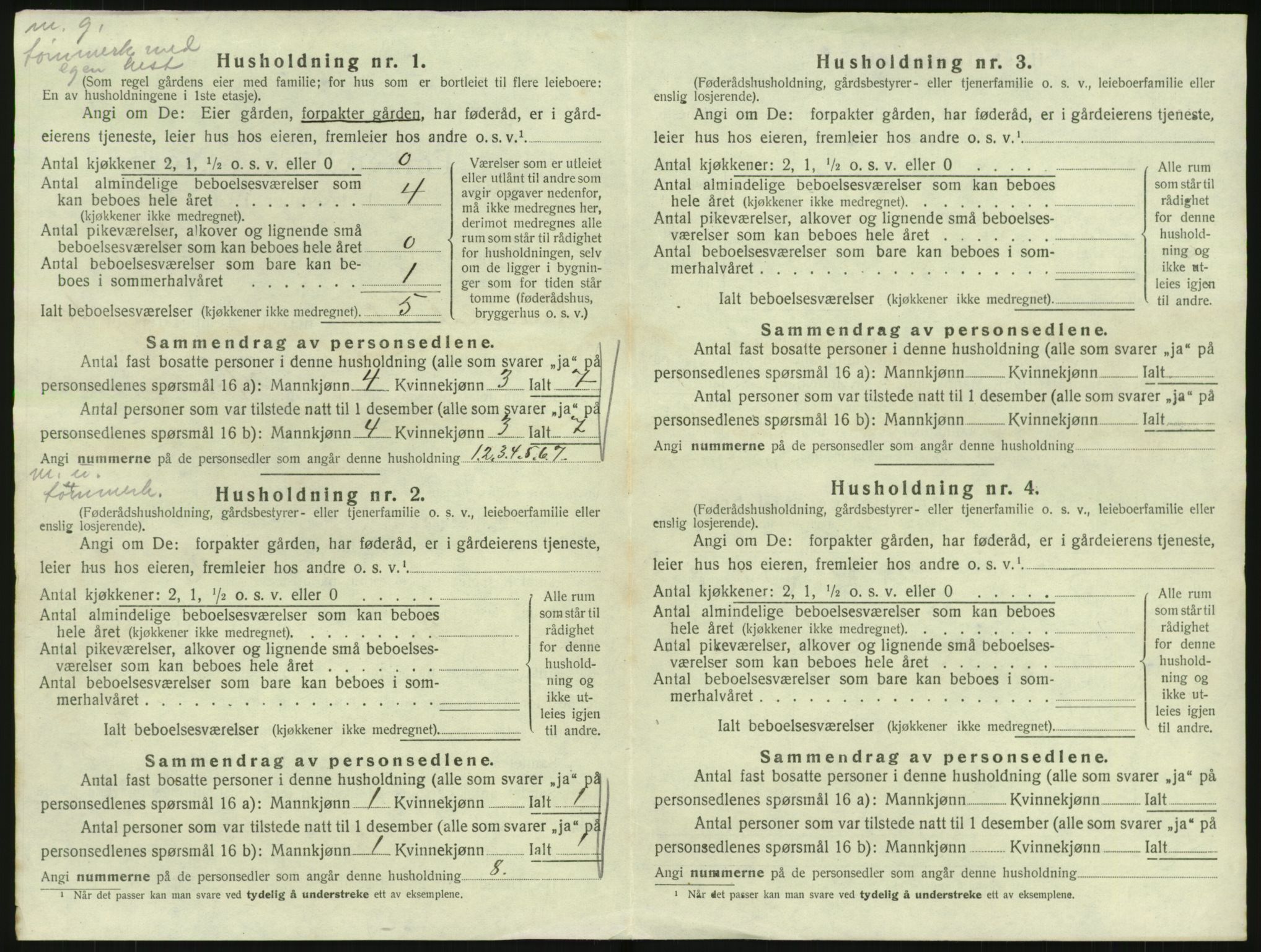 SAKO, 1920 census for Lårdal, 1920, p. 612