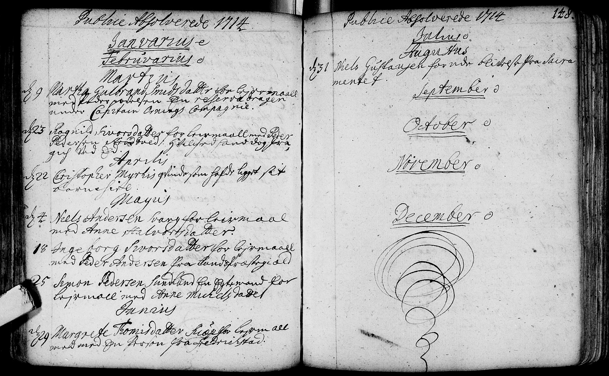 Bragernes kirkebøker, SAKO/A-6/F/Fa/L0003: Parish register (official) no. I 3, 1706-1734, p. 148