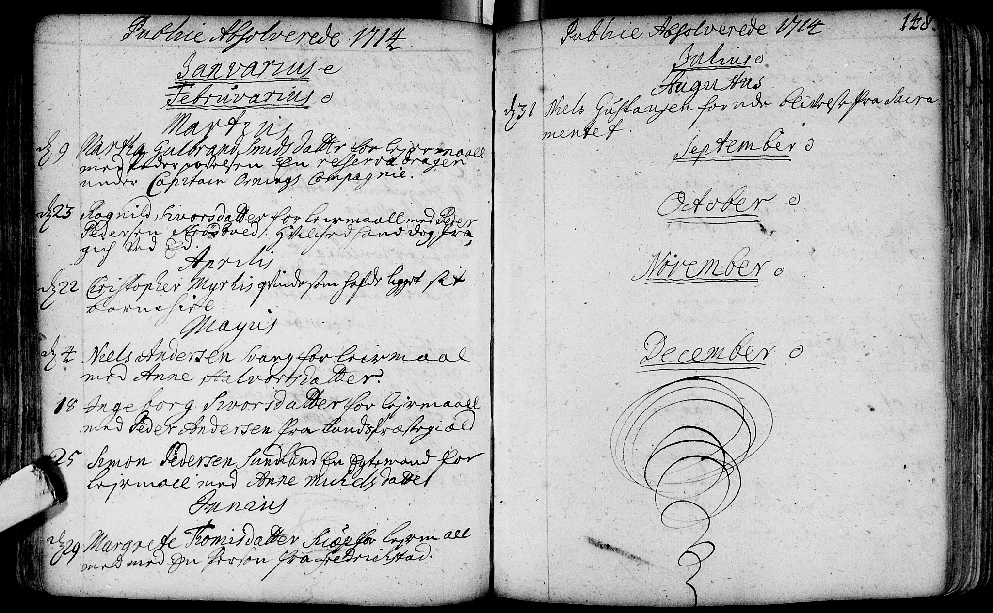 Bragernes kirkebøker, AV/SAKO-A-6/F/Fa/L0003: Parish register (official) no. I 3, 1706-1734, p. 148