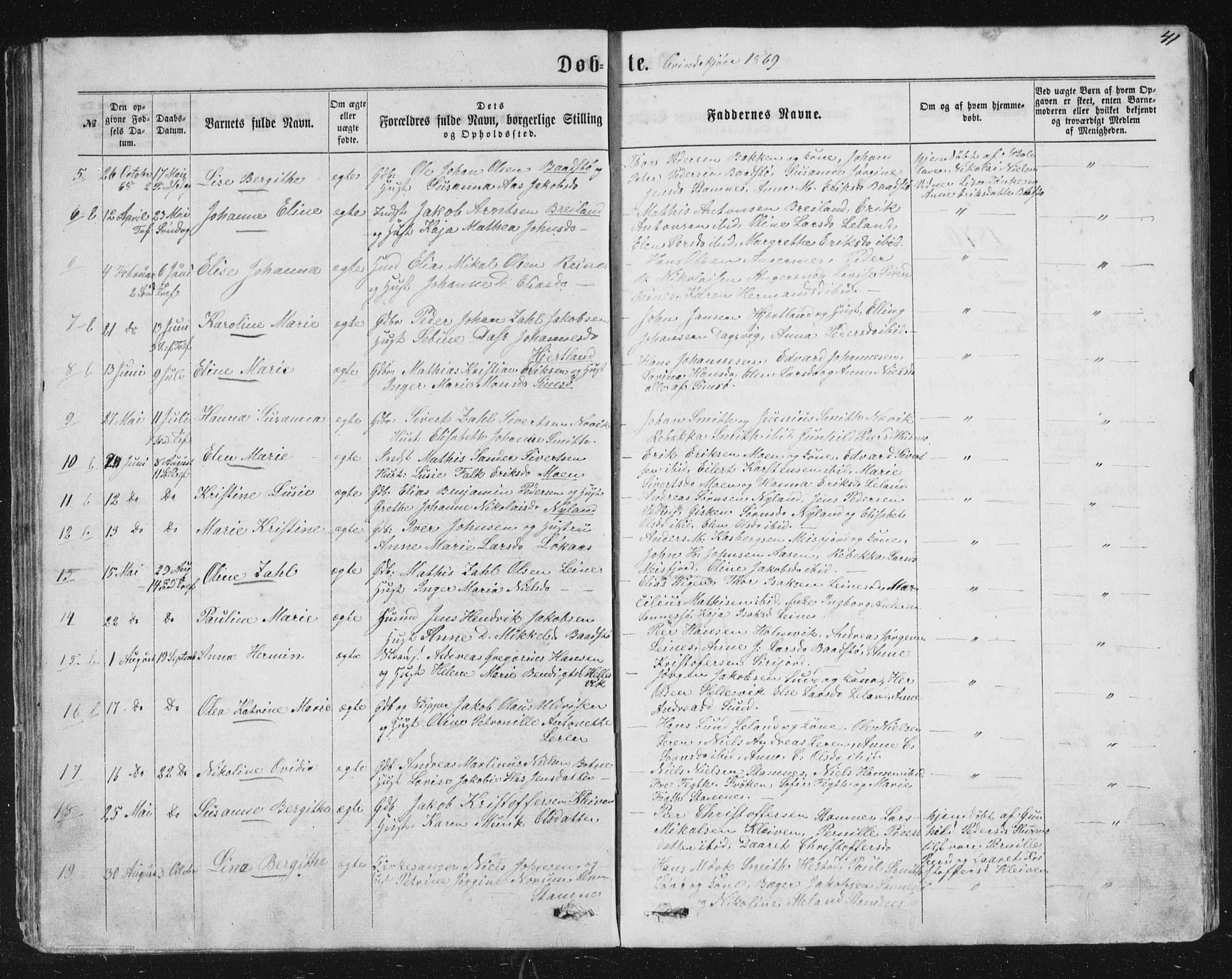 Ministerialprotokoller, klokkerbøker og fødselsregistre - Nordland, AV/SAT-A-1459/831/L0476: Parish register (copy) no. 831C03, 1866-1877, p. 41