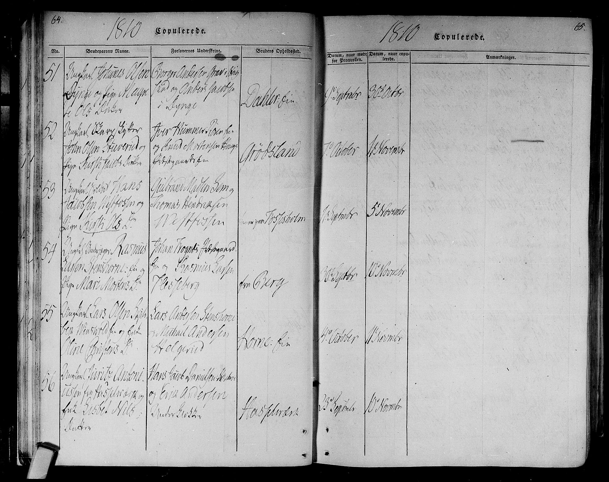 Eiker kirkebøker, SAKO/A-4/F/Fa/L0010: Parish register (official) no. I 10, 1806-1815, p. 64-65