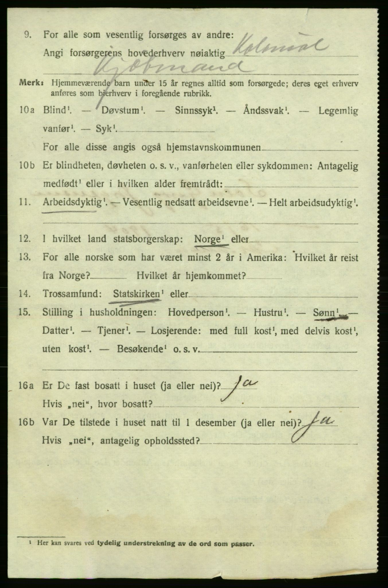 SAO, 1920 census for Fredrikshald, 1920, p. 18726