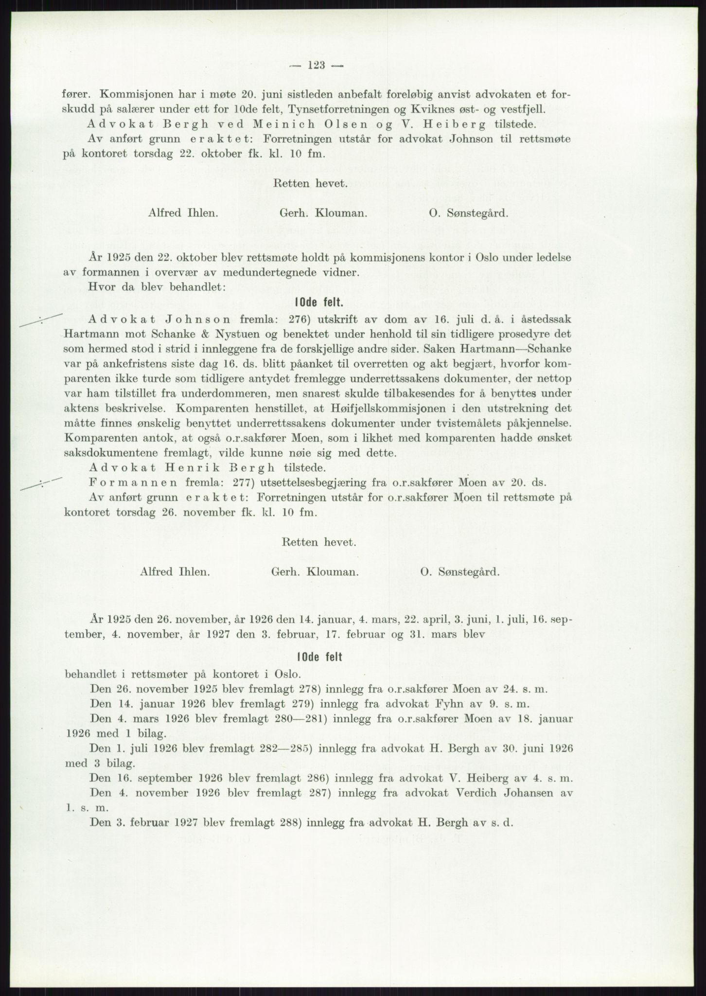 Høyfjellskommisjonen, AV/RA-S-1546/X/Xa/L0001: Nr. 1-33, 1909-1953, p. 4394