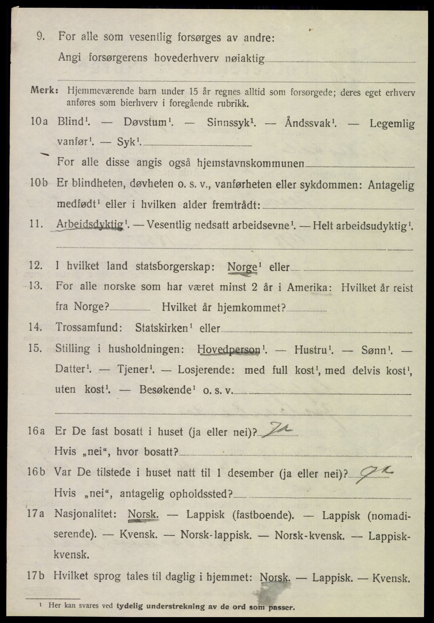 SAT, 1920 census for Gildeskål, 1920, p. 3993