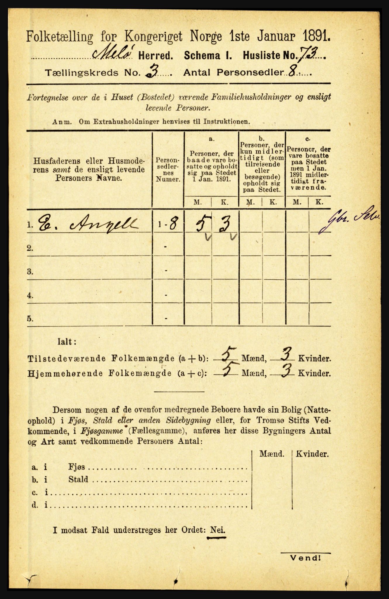 RA, 1891 census for 1837 Meløy, 1891, p. 918