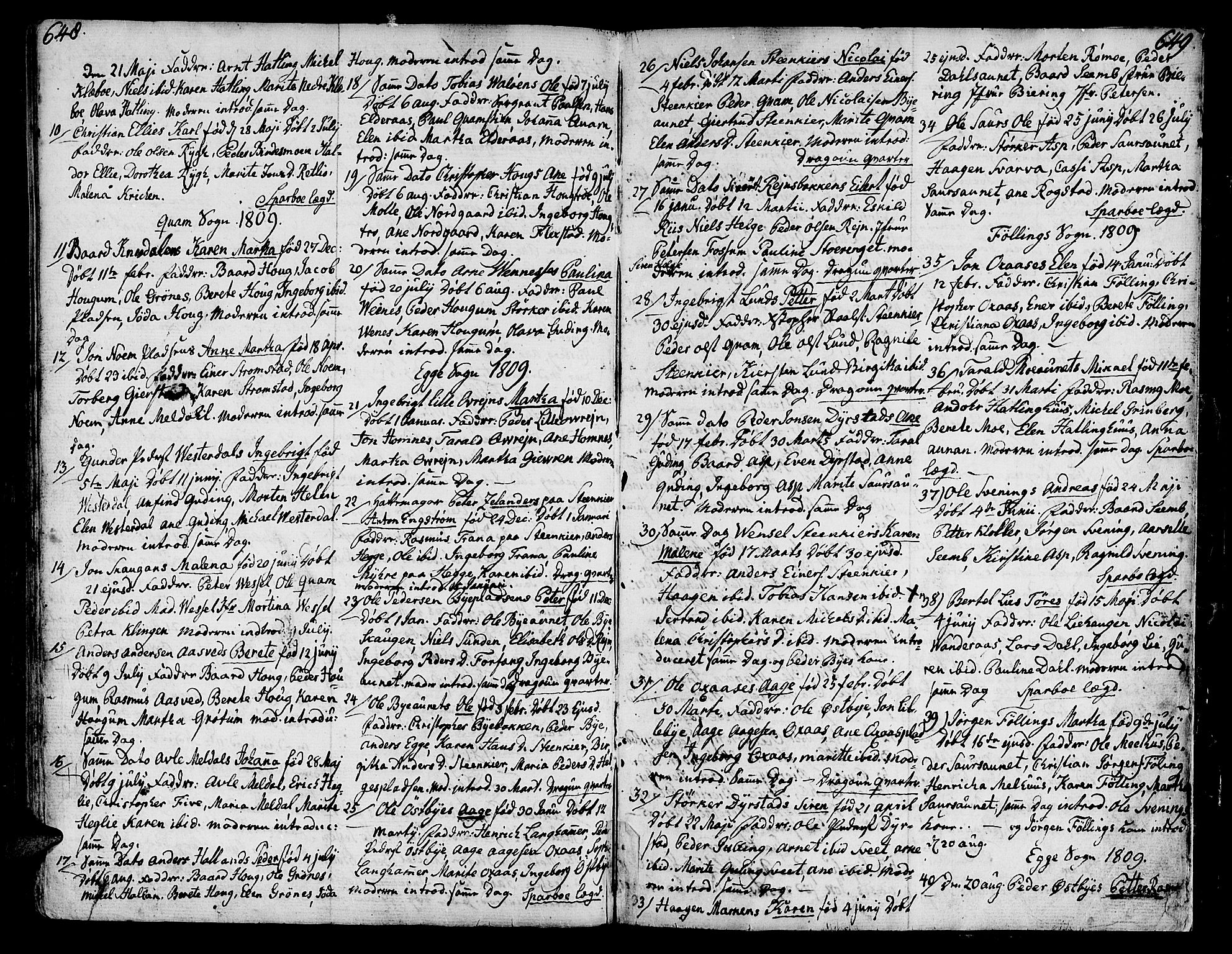 Ministerialprotokoller, klokkerbøker og fødselsregistre - Nord-Trøndelag, SAT/A-1458/746/L0440: Parish register (official) no. 746A02, 1760-1815, p. 648-649
