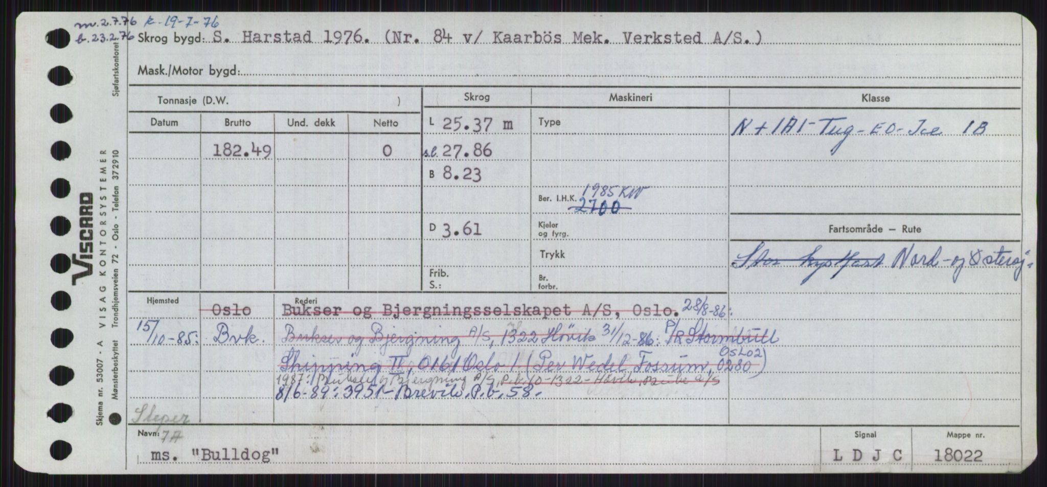 Sjøfartsdirektoratet med forløpere, Skipsmålingen, RA/S-1627/H/Ha/L0001/0002: Fartøy, A-Eig / Fartøy Bjør-Eig, p. 407