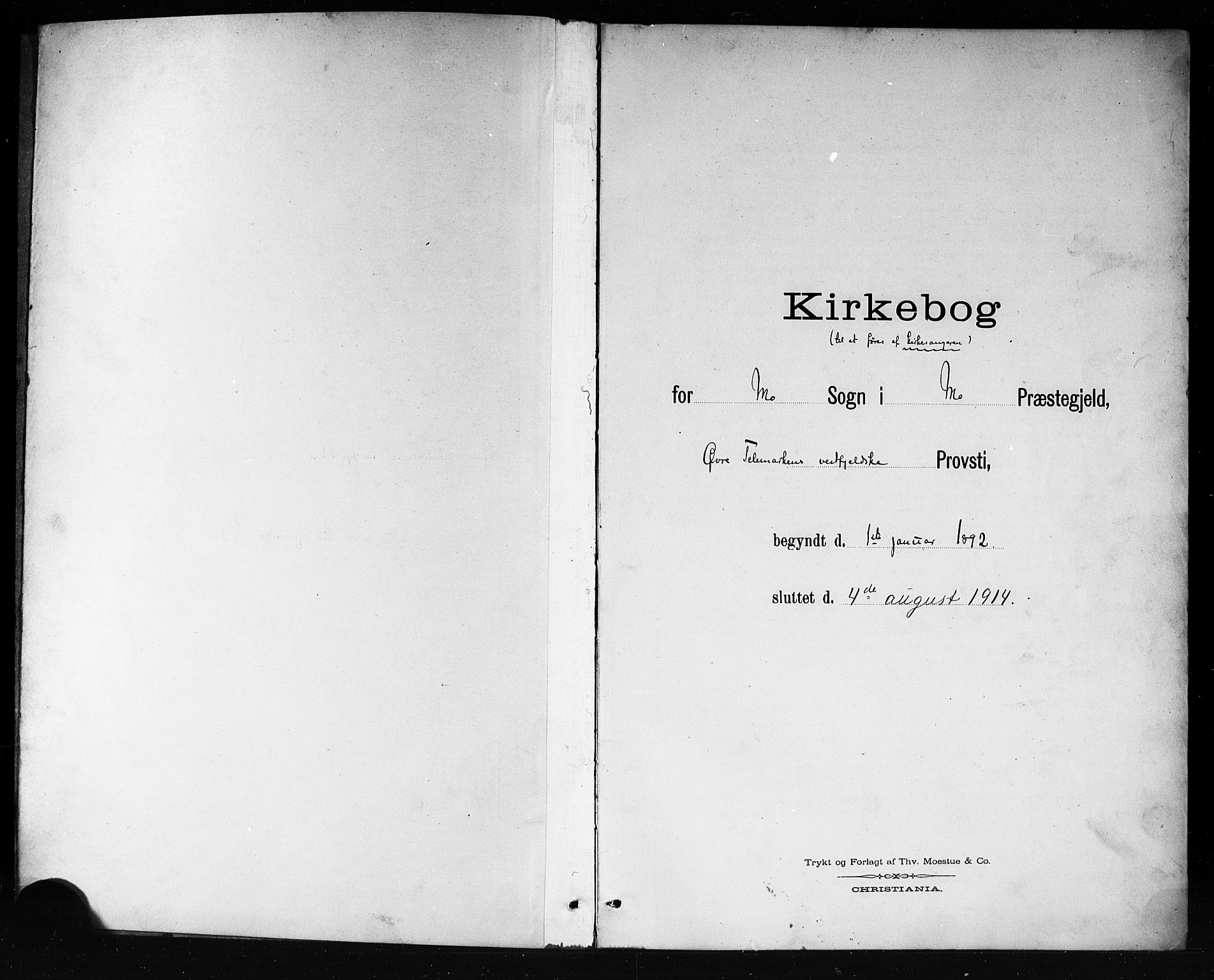 Mo kirkebøker, SAKO/A-286/G/Ga/L0002: Parish register (copy) no. I 2, 1892-1914
