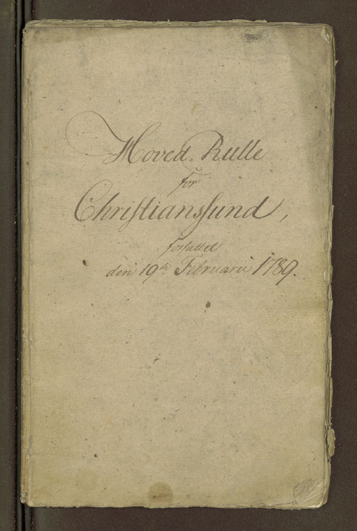 Sjøinnrulleringen - Trondhjemske distrikt, SAT/A-5121/01/L0036/0002: -- / Hovedrulle for Kristiansund krets, 1789, p. 1