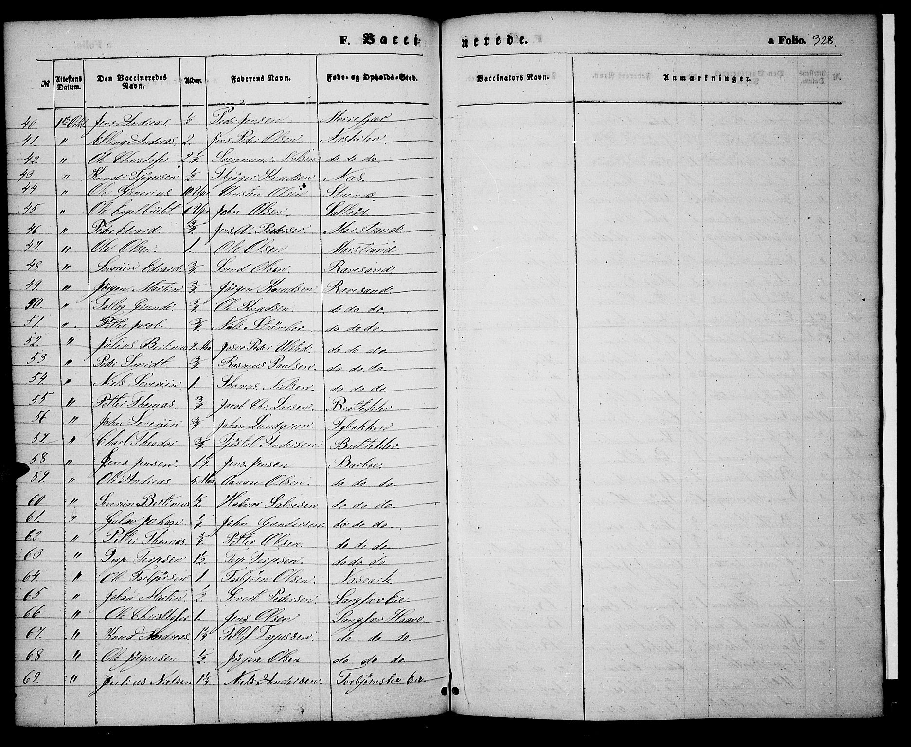 Tromøy sokneprestkontor, AV/SAK-1111-0041/F/Fa/L0005: Parish register (official) no. A 5, 1847-1856, p. 328