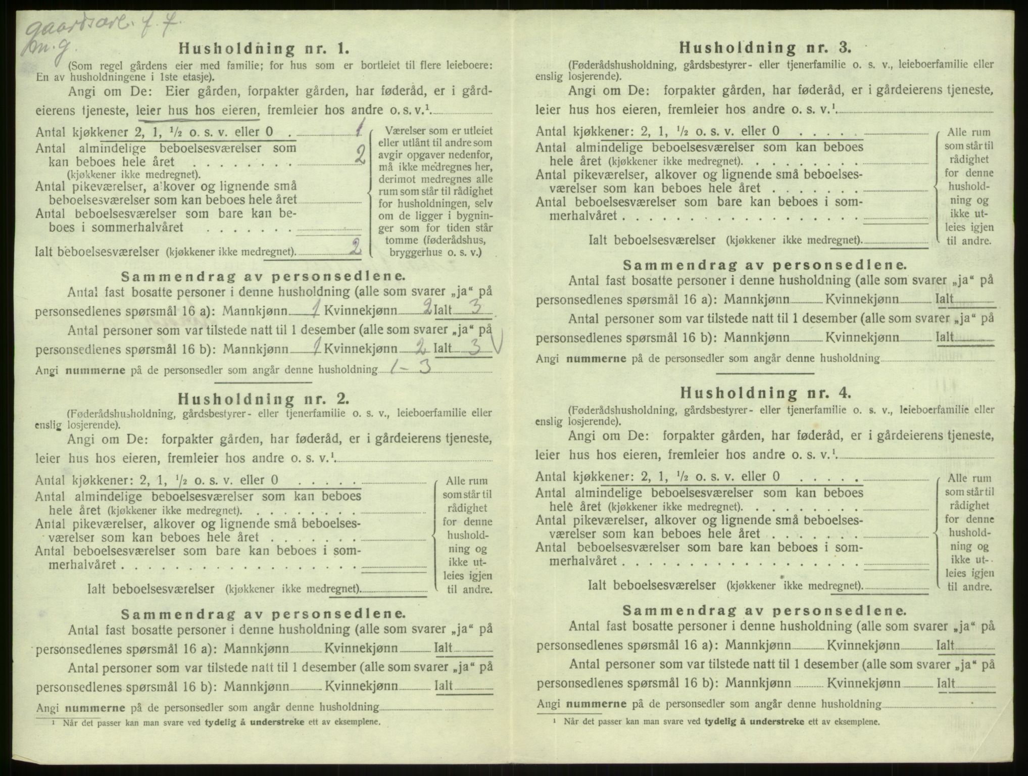 SAB, 1920 census for Masfjorden, 1920, p. 534