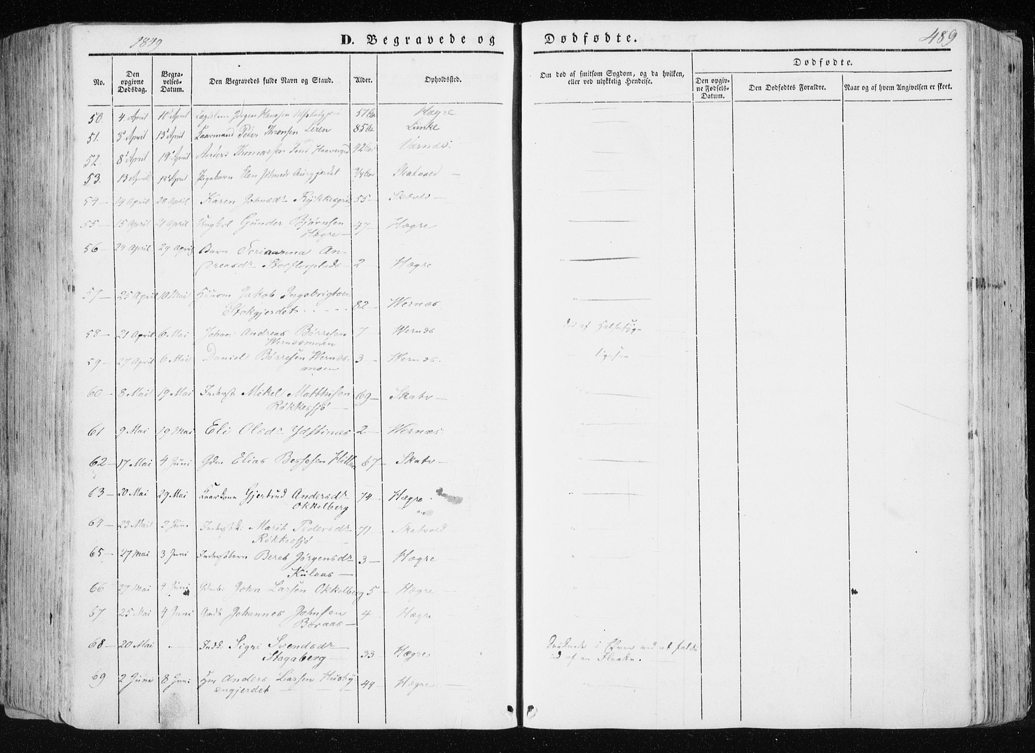 Ministerialprotokoller, klokkerbøker og fødselsregistre - Nord-Trøndelag, AV/SAT-A-1458/709/L0074: Parish register (official) no. 709A14, 1845-1858, p. 489