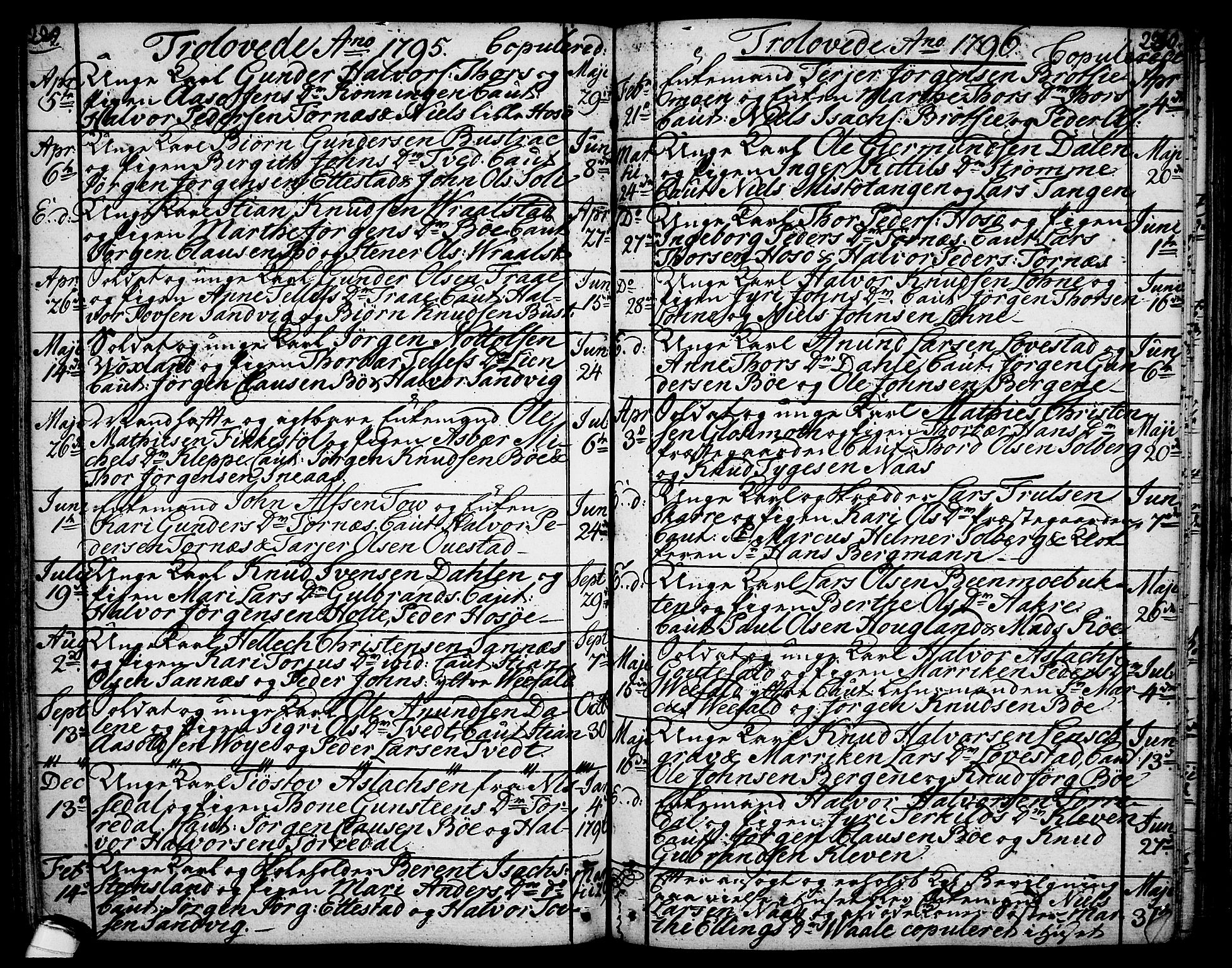Drangedal kirkebøker, SAKO/A-258/F/Fa/L0003: Parish register (official) no. 3, 1768-1814, p. 229-230