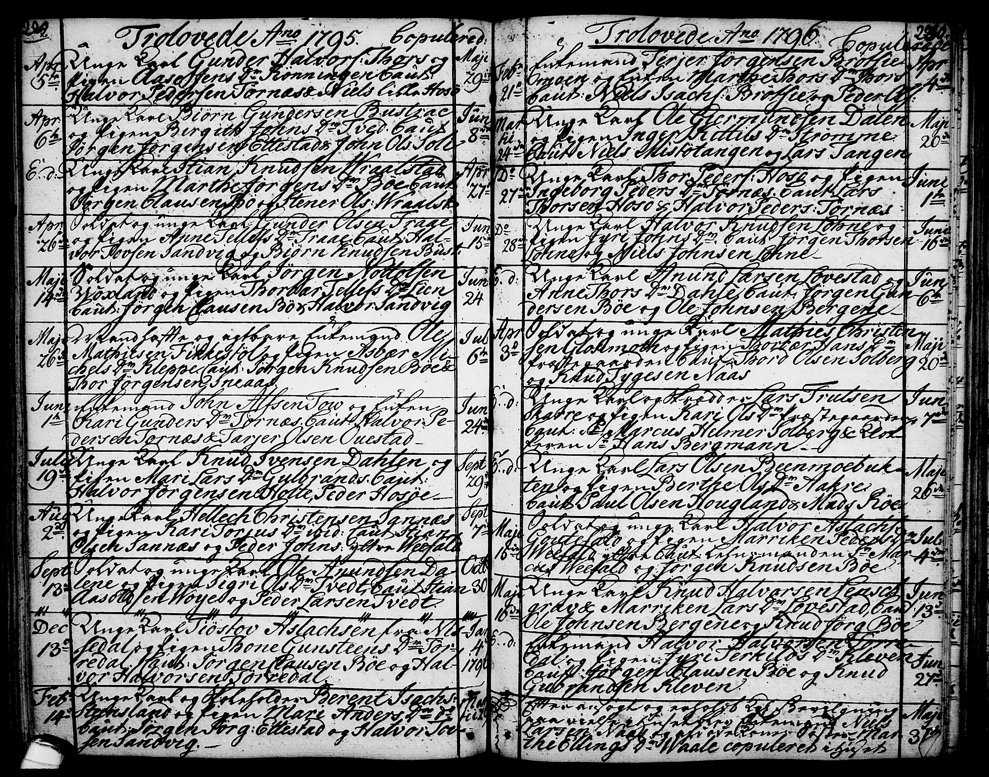 Drangedal kirkebøker, AV/SAKO-A-258/F/Fa/L0003: Parish register (official) no. 3, 1768-1814, p. 229-230