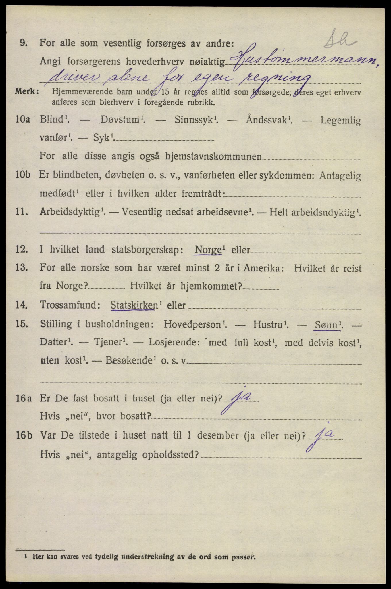 SAKO, 1920 census for Lardal, 1920, p. 2026