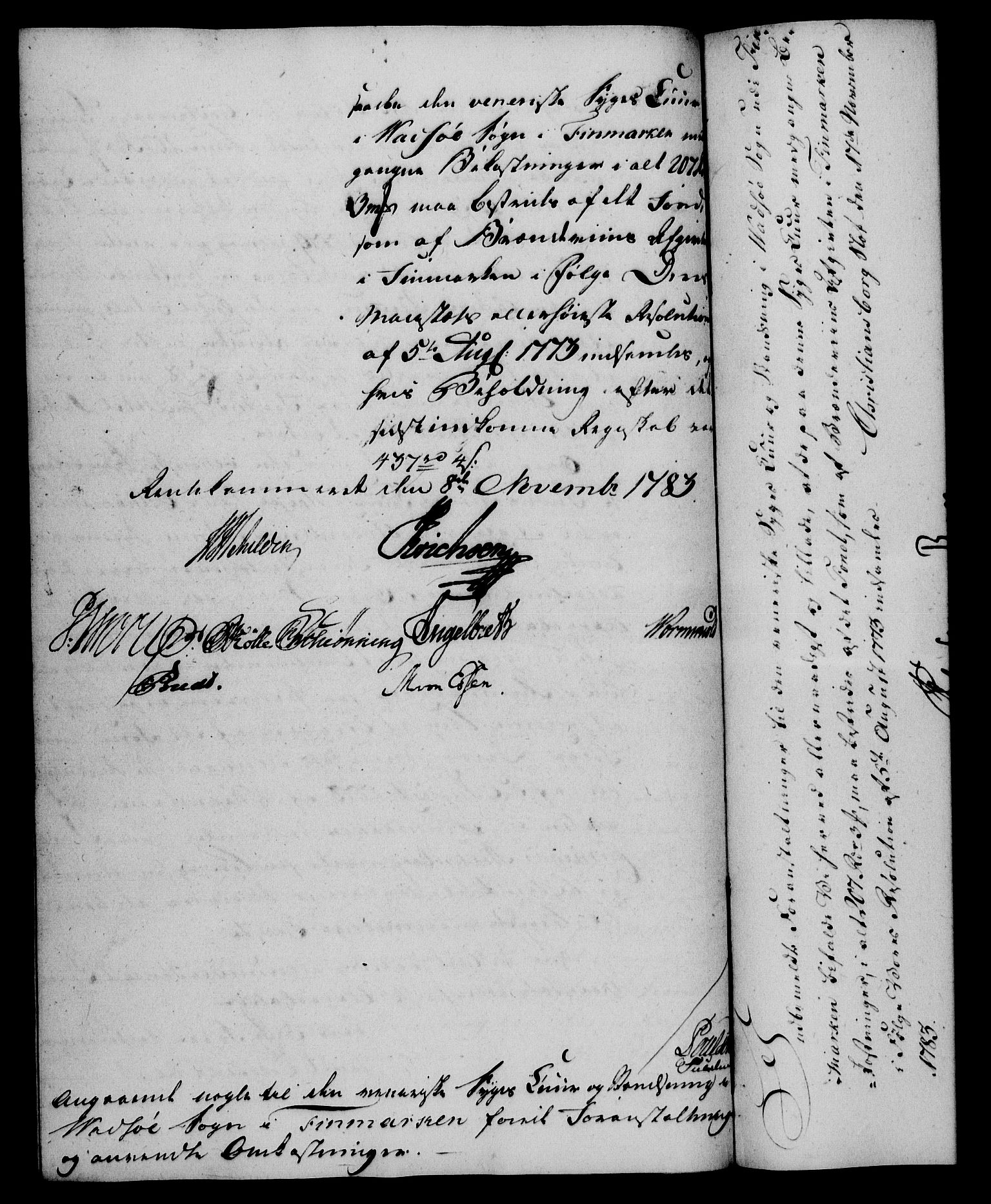 Rentekammeret, Kammerkanselliet, RA/EA-3111/G/Gf/Gfa/L0065: Norsk relasjons- og resolusjonsprotokoll (merket RK 52.65), 1783, p. 745