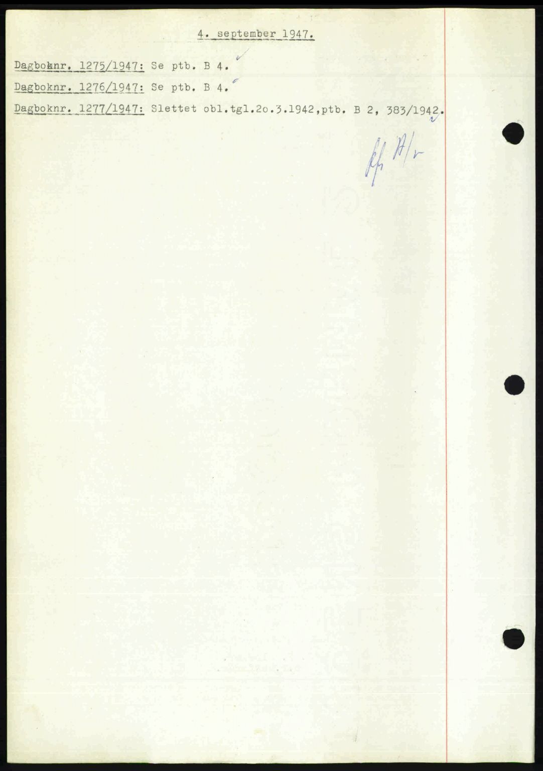 Nedenes sorenskriveri, AV/SAK-1221-0006/G/Gb/Gba/L0058: Mortgage book no. A10, 1947-1948, Diary no: : 1275/1947