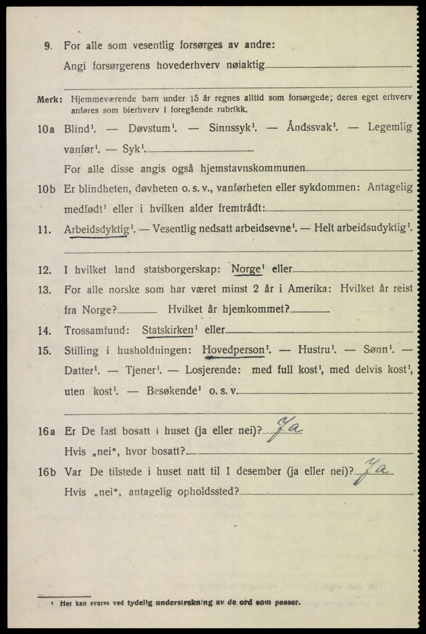 SAK, 1920 census for Øyslebø, 1920, p. 907