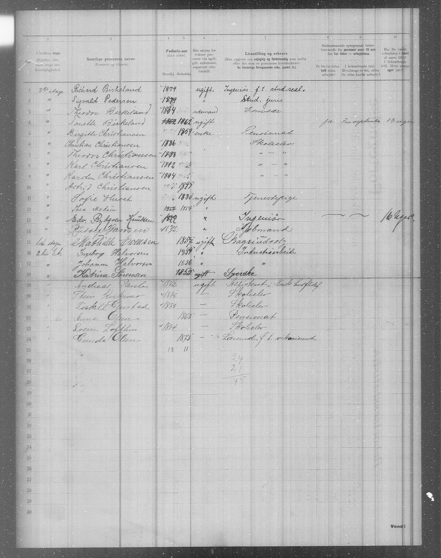 OBA, Municipal Census 1902 for Kristiania, 1902, p. 2669