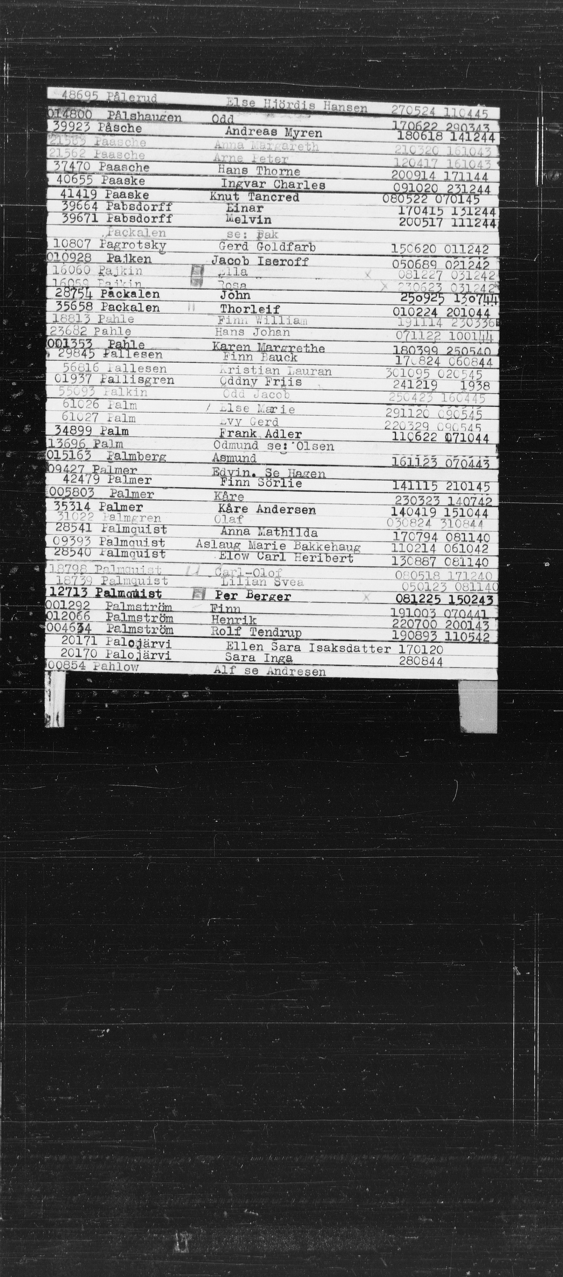 Den Kgl. Norske Legasjons Flyktningskontor, AV/RA-S-6753/V/Va/L0022: Kjesäterkartoteket.  Alfabetisk register, A-Å., 1940-1945, p. 681