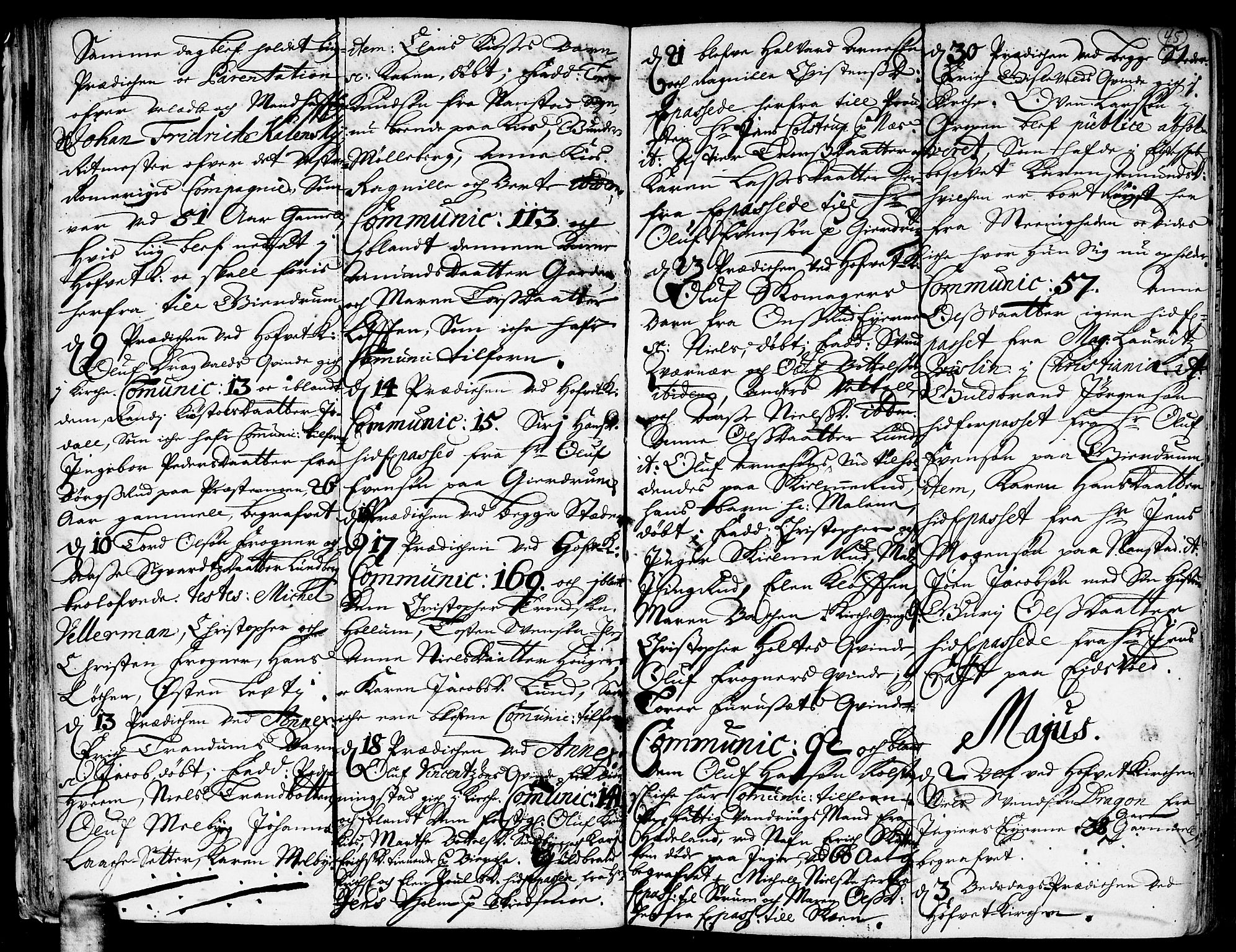 Ullensaker prestekontor Kirkebøker, SAO/A-10236a/F/Fa/L0001: Parish register (official) no. I 1, 1689-1701, p. 45
