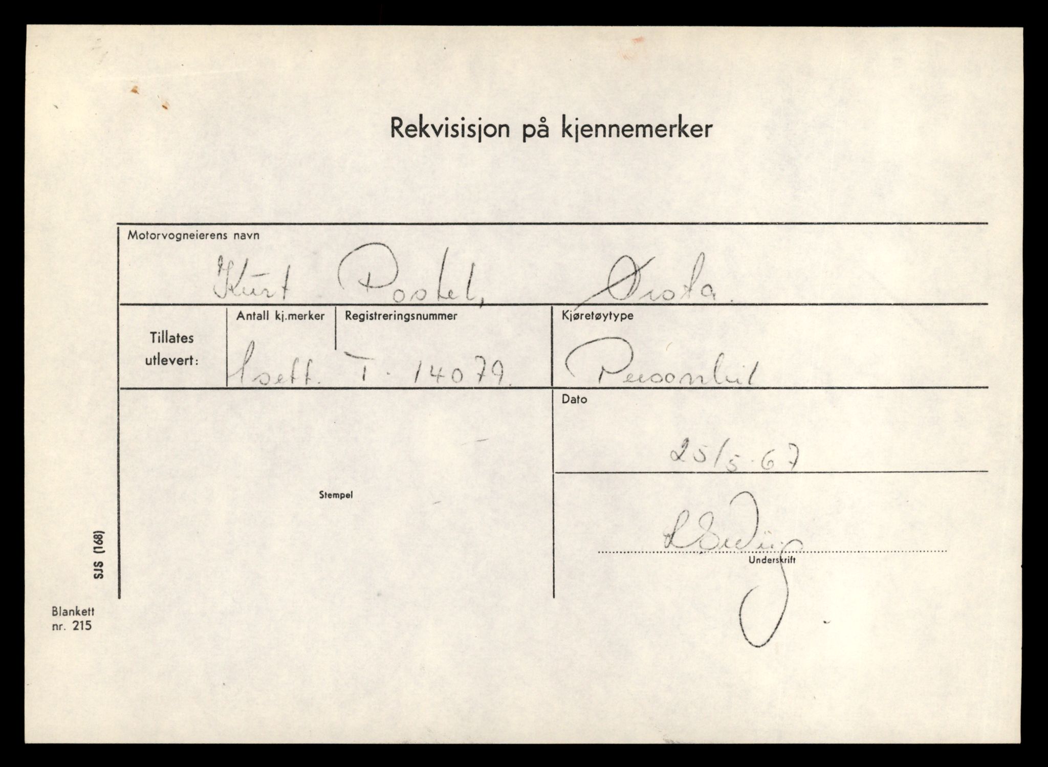 Møre og Romsdal vegkontor - Ålesund trafikkstasjon, AV/SAT-A-4099/F/Fe/L0042: Registreringskort for kjøretøy T 13906 - T 14079, 1927-1998, p. 3257