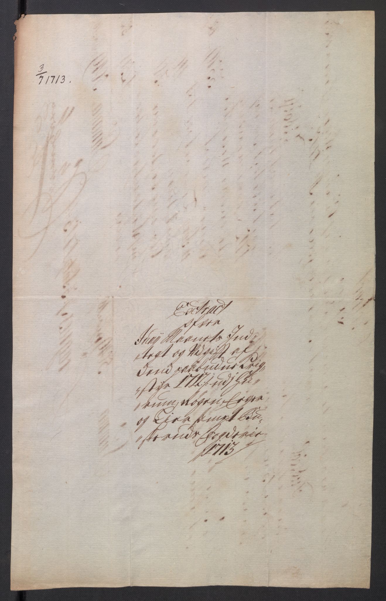 Stattholderembetet 1572-1771, RA/EA-2870/El/L0054/0001: Forskjellige pakkesaker / Ekstrakter av stiftamtstueregnskap og fogderegnskap, 1712-1715, p. 16