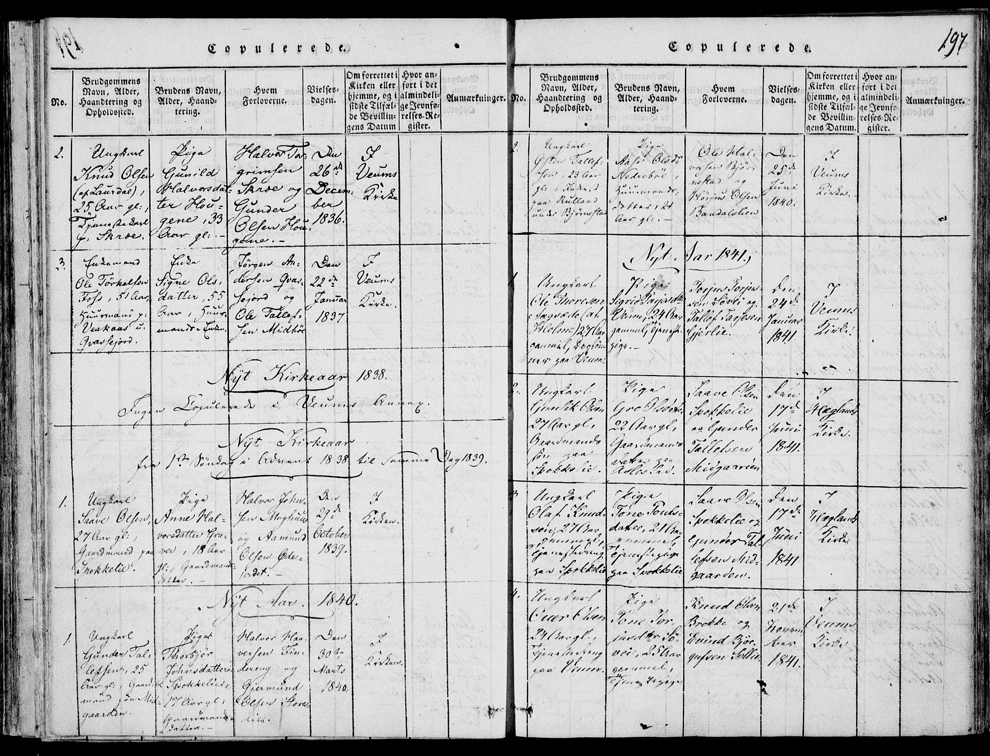 Fyresdal kirkebøker, AV/SAKO-A-263/F/Fb/L0001: Parish register (official) no. II 1, 1815-1854, p. 197