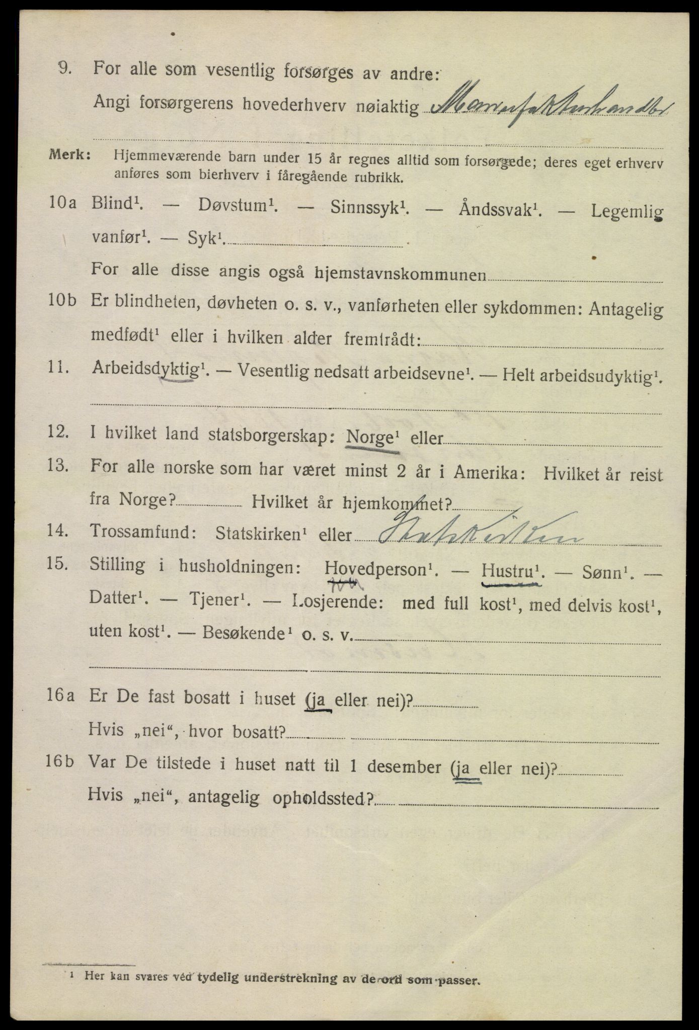 SAK, 1920 census for Kristiansand, 1920, p. 42242