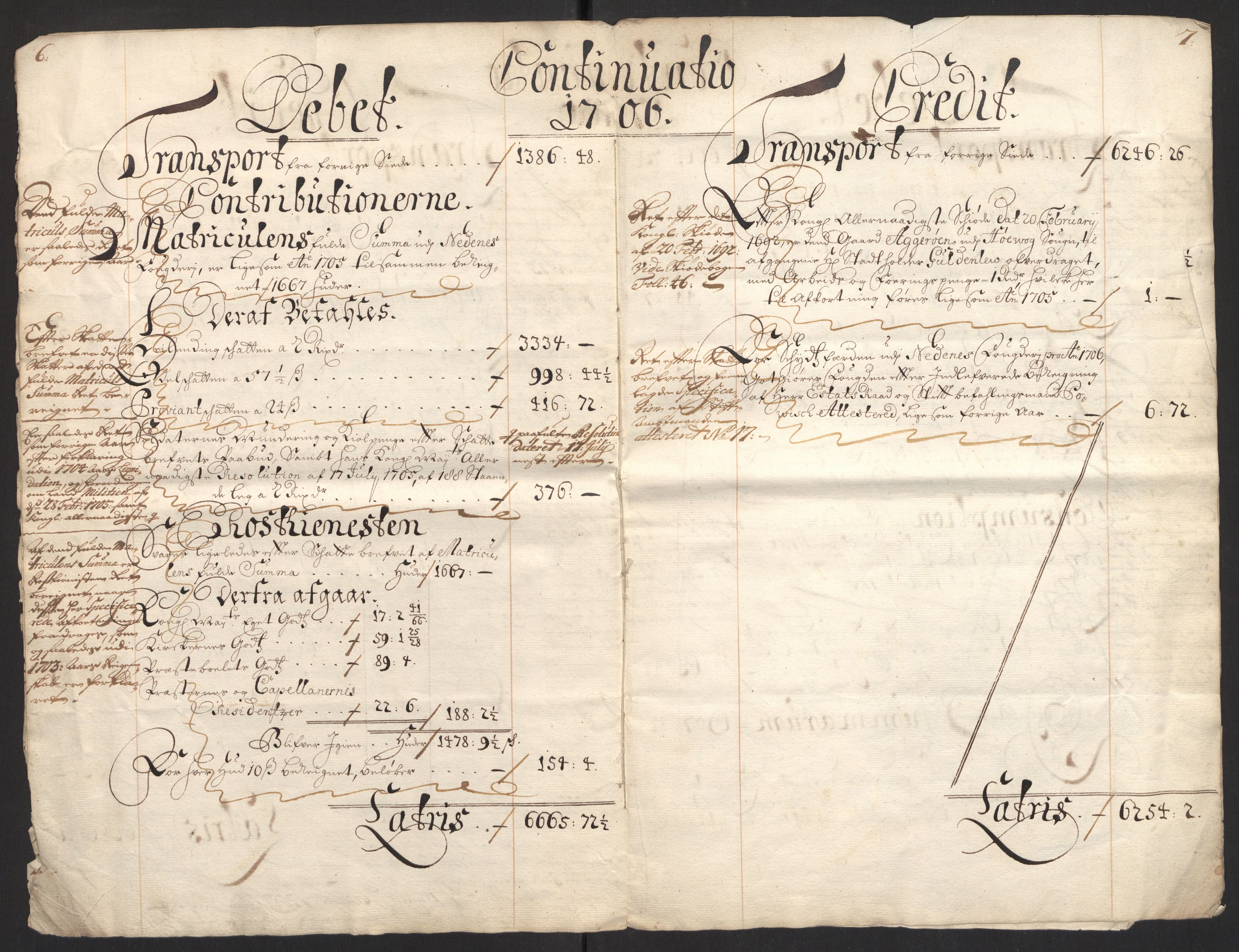 Rentekammeret inntil 1814, Reviderte regnskaper, Fogderegnskap, AV/RA-EA-4092/R39/L2318: Fogderegnskap Nedenes, 1706-1709, p. 6