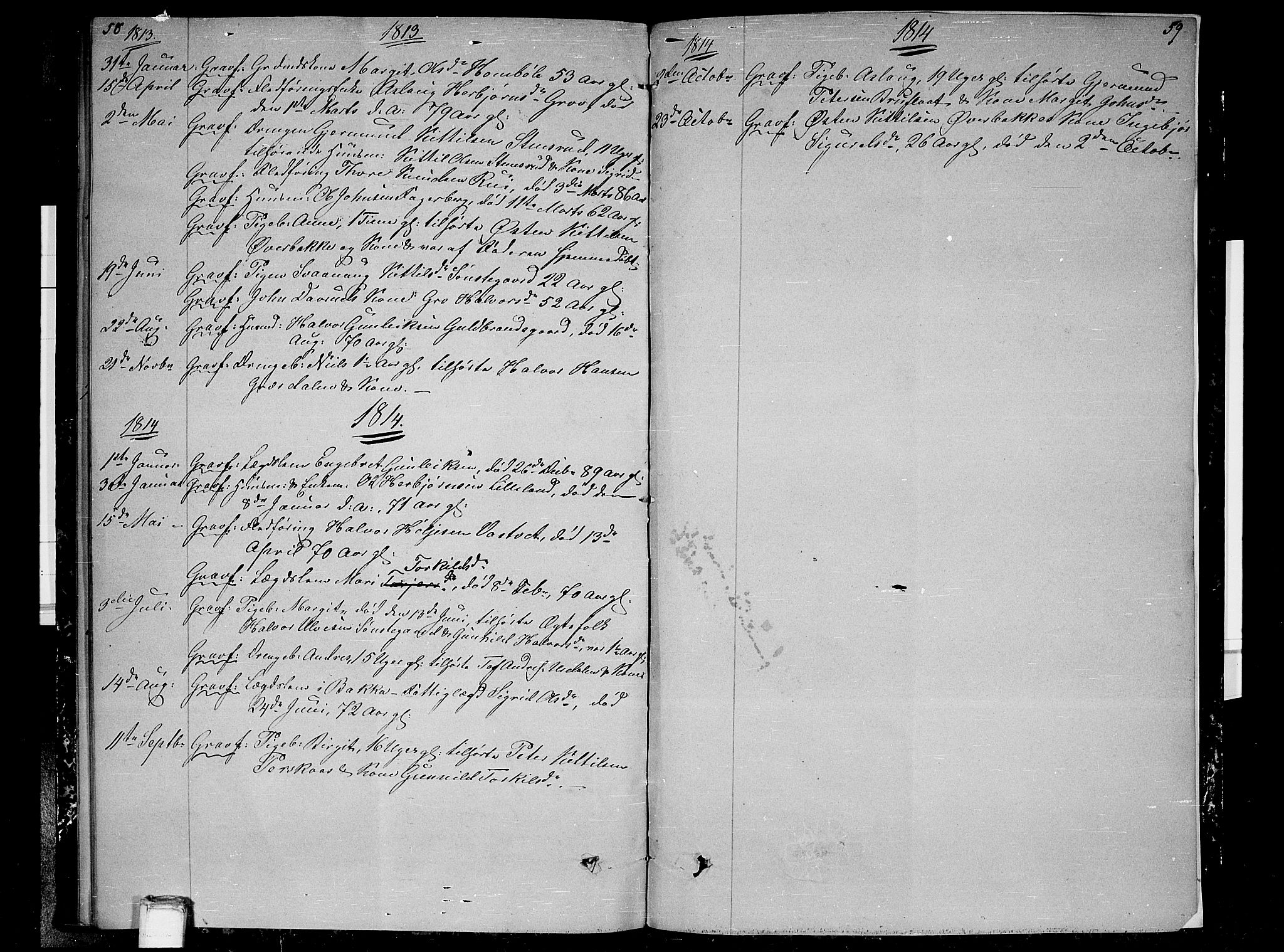 Gransherad kirkebøker, AV/SAKO-A-267/F/Fb/L0001: Parish register (official) no. II 1, 1800-1814, p. 58-59