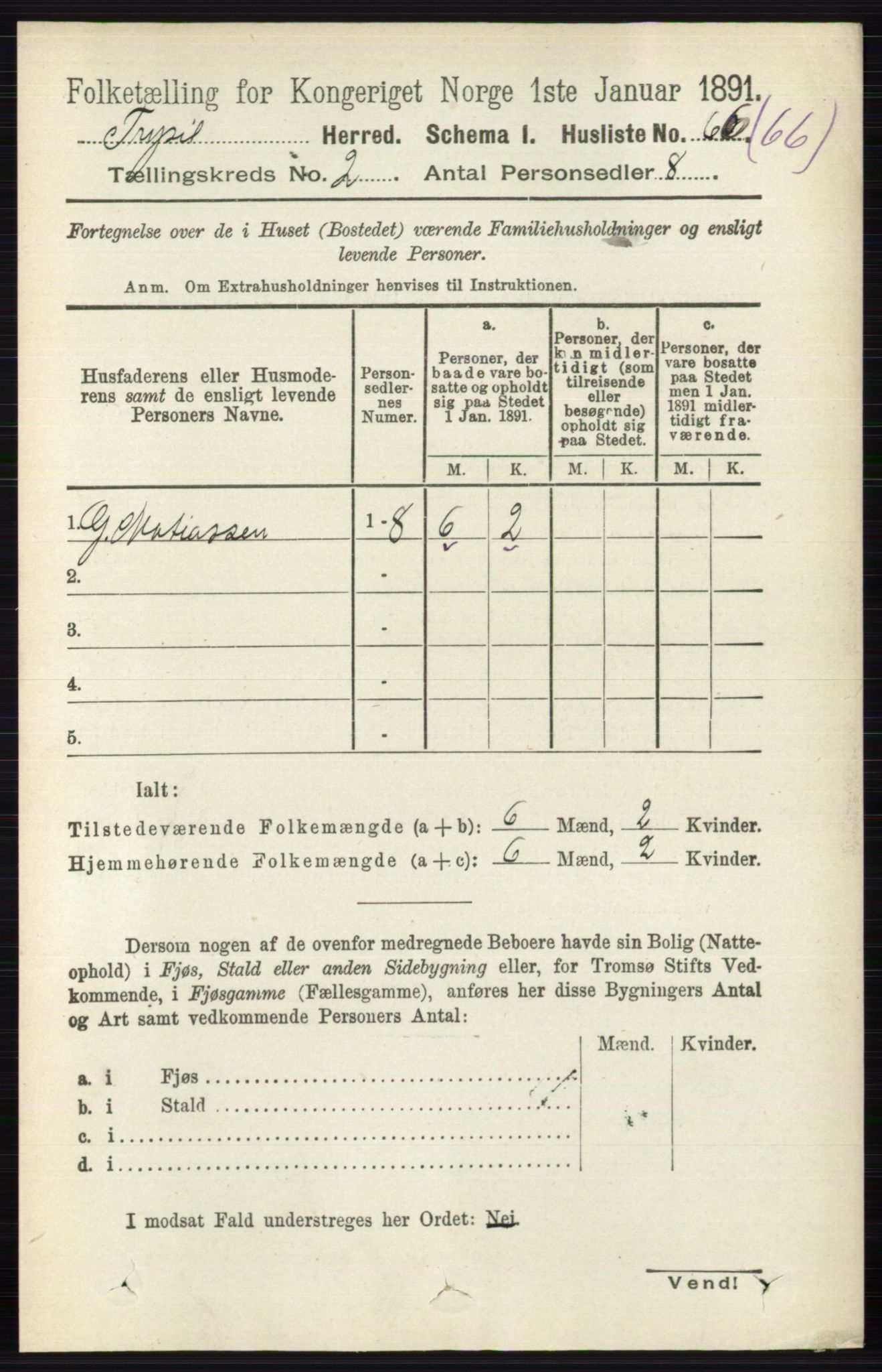 RA, 1891 census for 0428 Trysil, 1891, p. 720