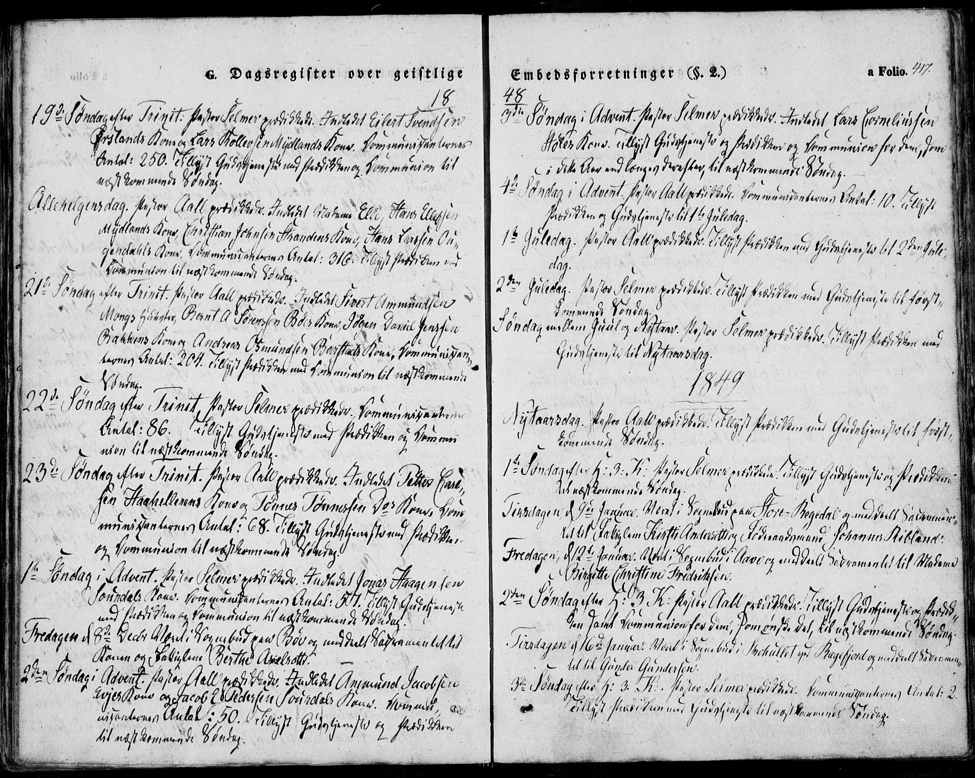 Sokndal sokneprestkontor, SAST/A-101808: Parish register (official) no. A 8.2, 1842-1857, p. 417