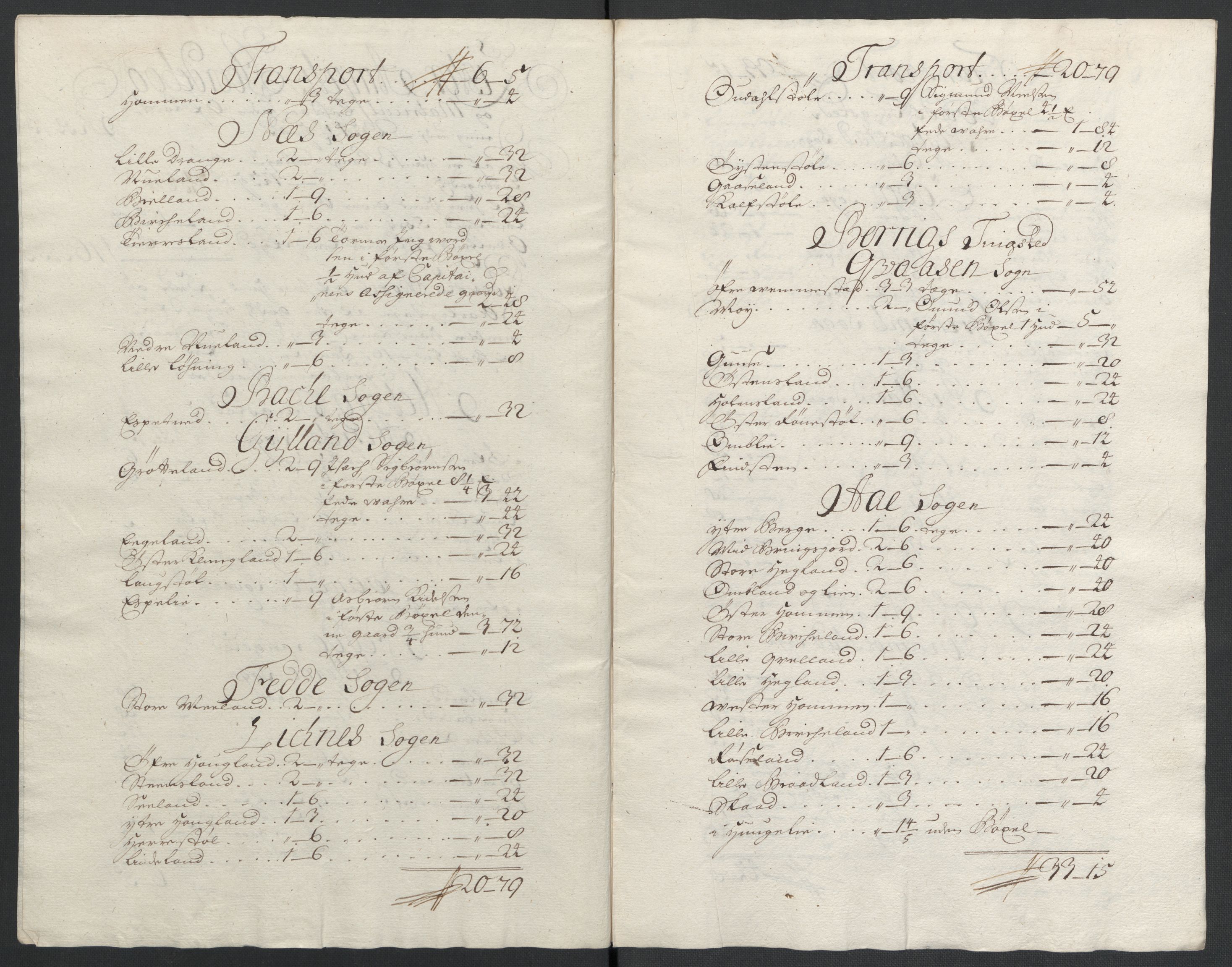 Rentekammeret inntil 1814, Reviderte regnskaper, Fogderegnskap, AV/RA-EA-4092/R43/L2552: Fogderegnskap Lista og Mandal, 1705-1709, p. 227