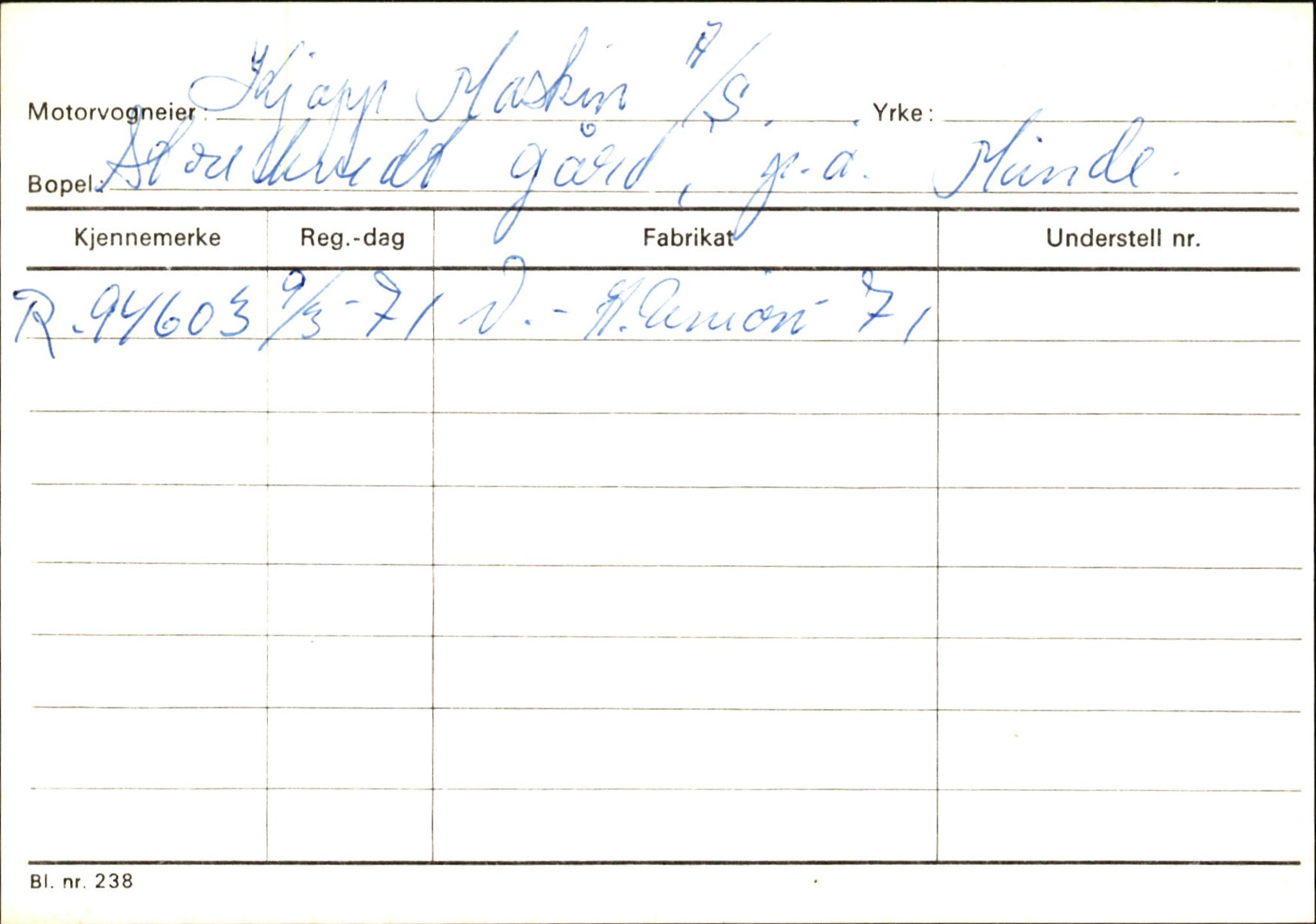 Statens vegvesen, Hordaland vegkontor, AV/SAB-A-5201/2/Ha/L0029: R-eierkort K, 1920-1971, p. 3