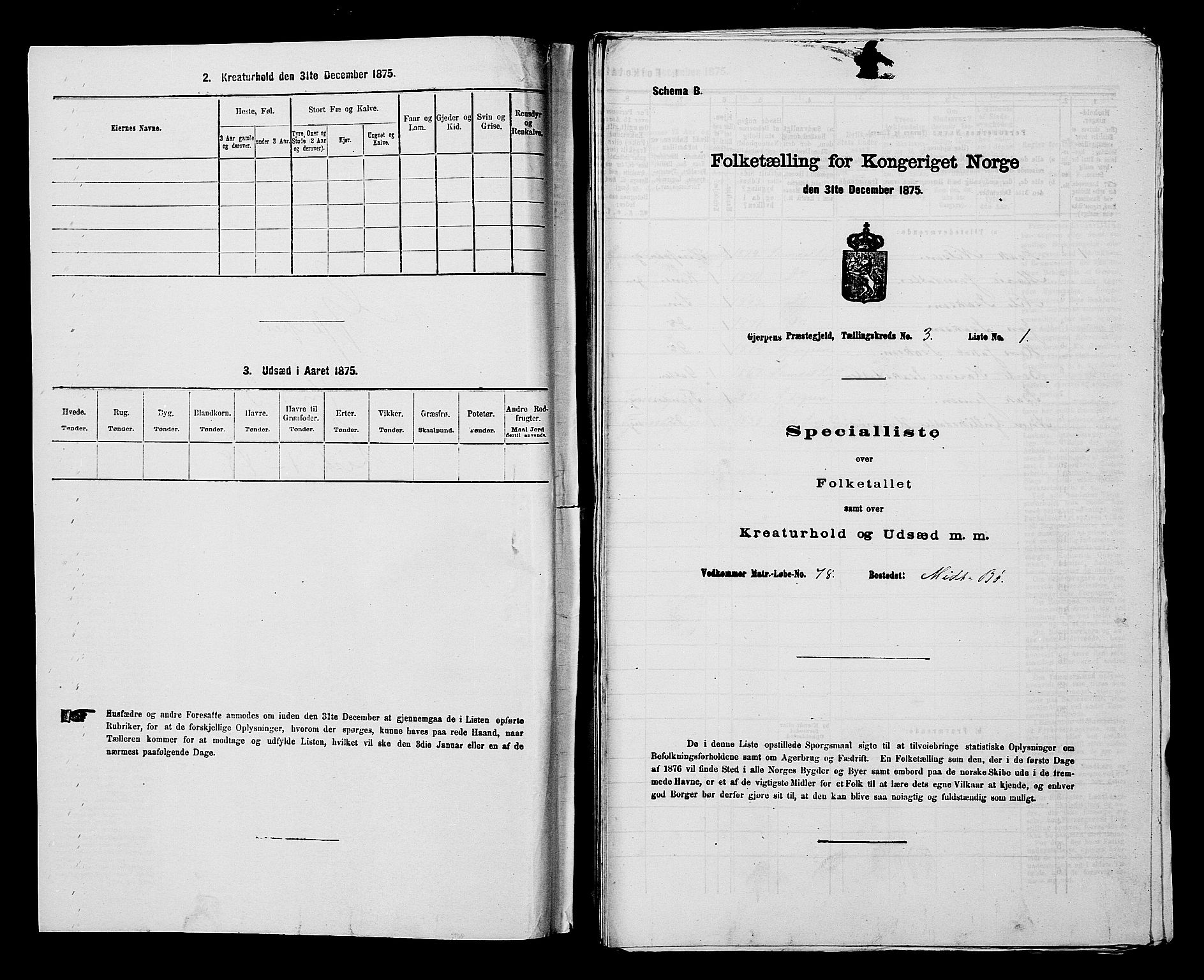SAKO, 1875 census for 0812P Gjerpen, 1875, p. 368