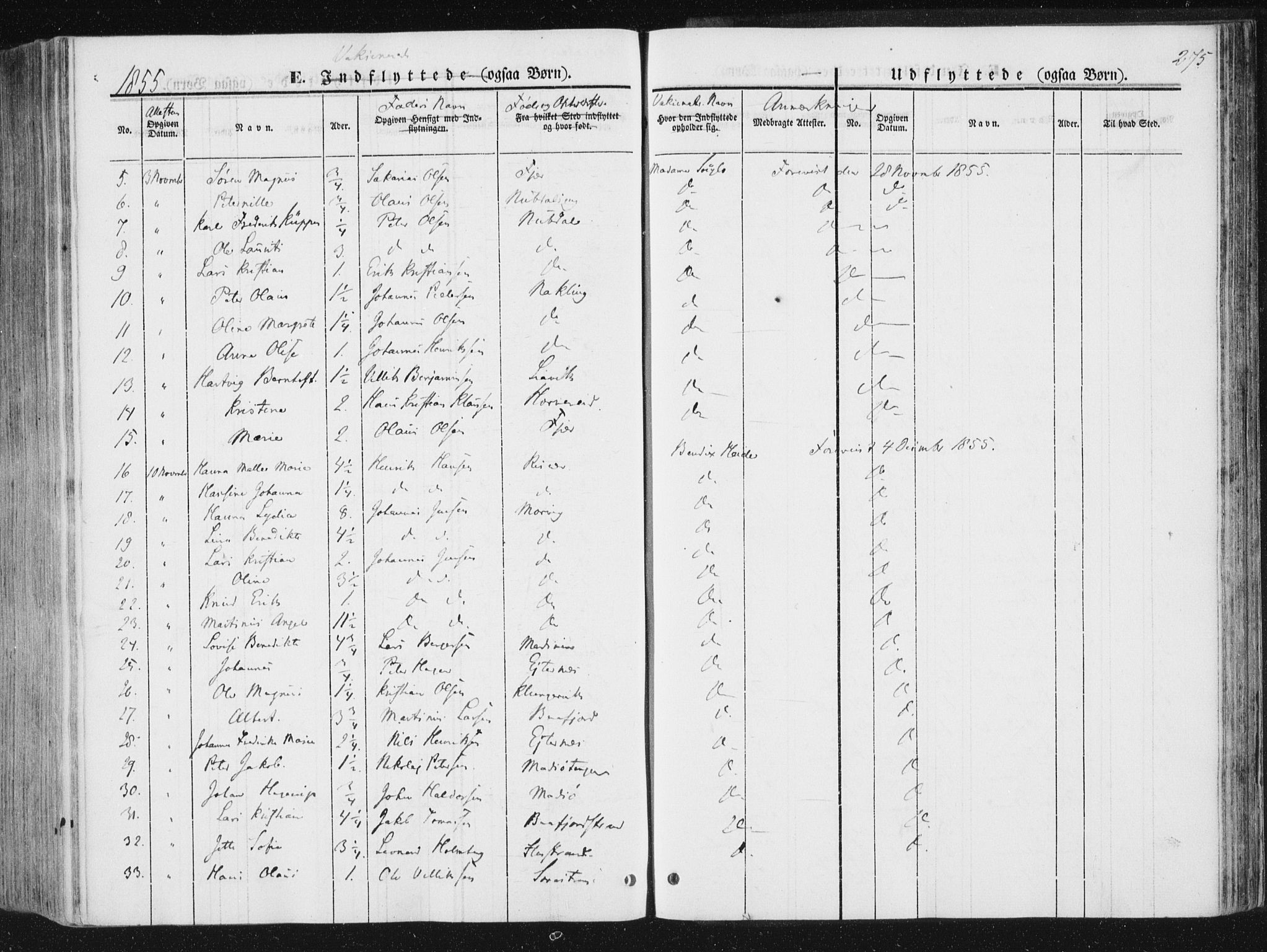 Ministerialprotokoller, klokkerbøker og fødselsregistre - Nord-Trøndelag, SAT/A-1458/780/L0640: Parish register (official) no. 780A05, 1845-1856, p. 275