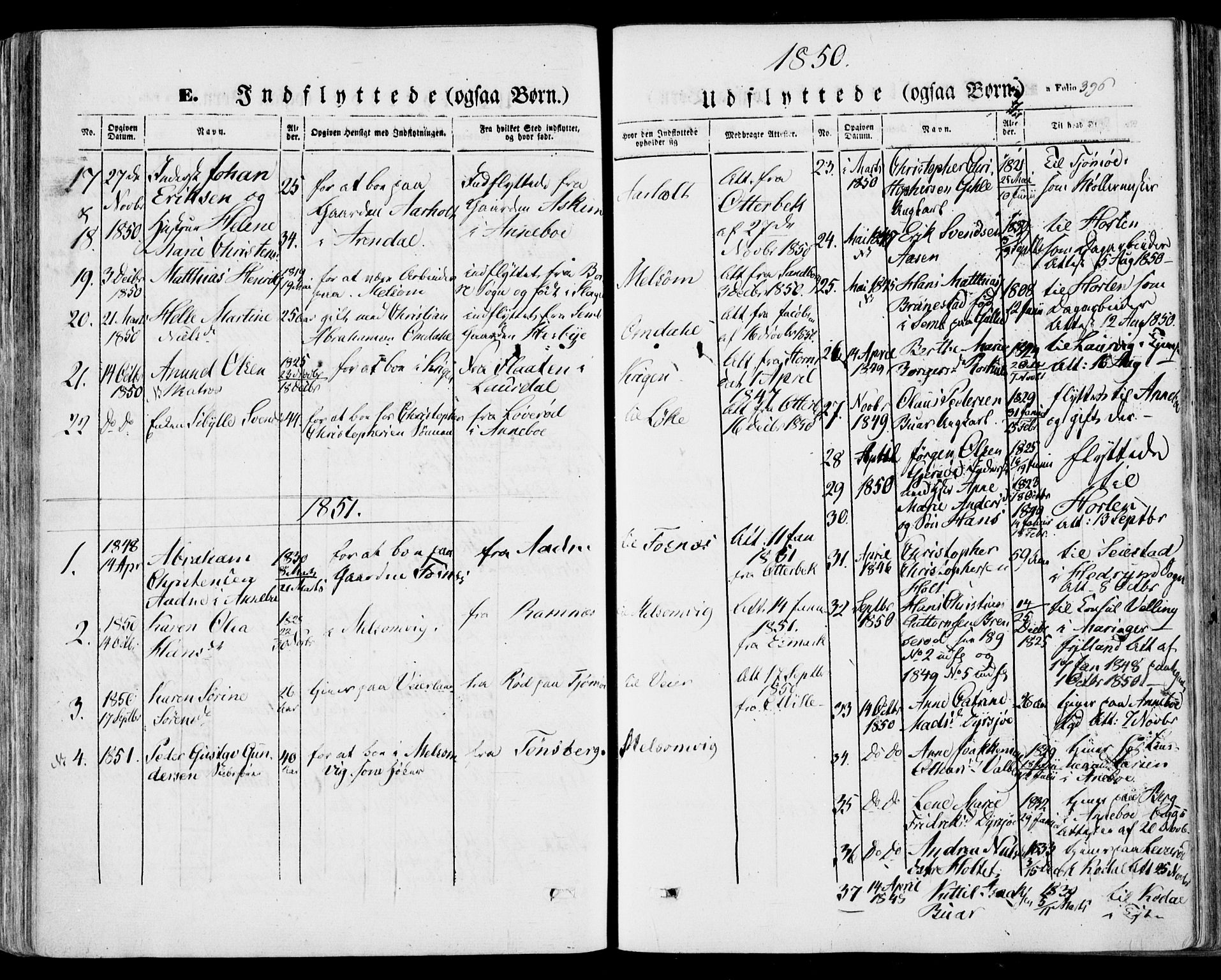 Stokke kirkebøker, SAKO/A-320/F/Fa/L0007: Parish register (official) no. I 7, 1844-1857, p. 396