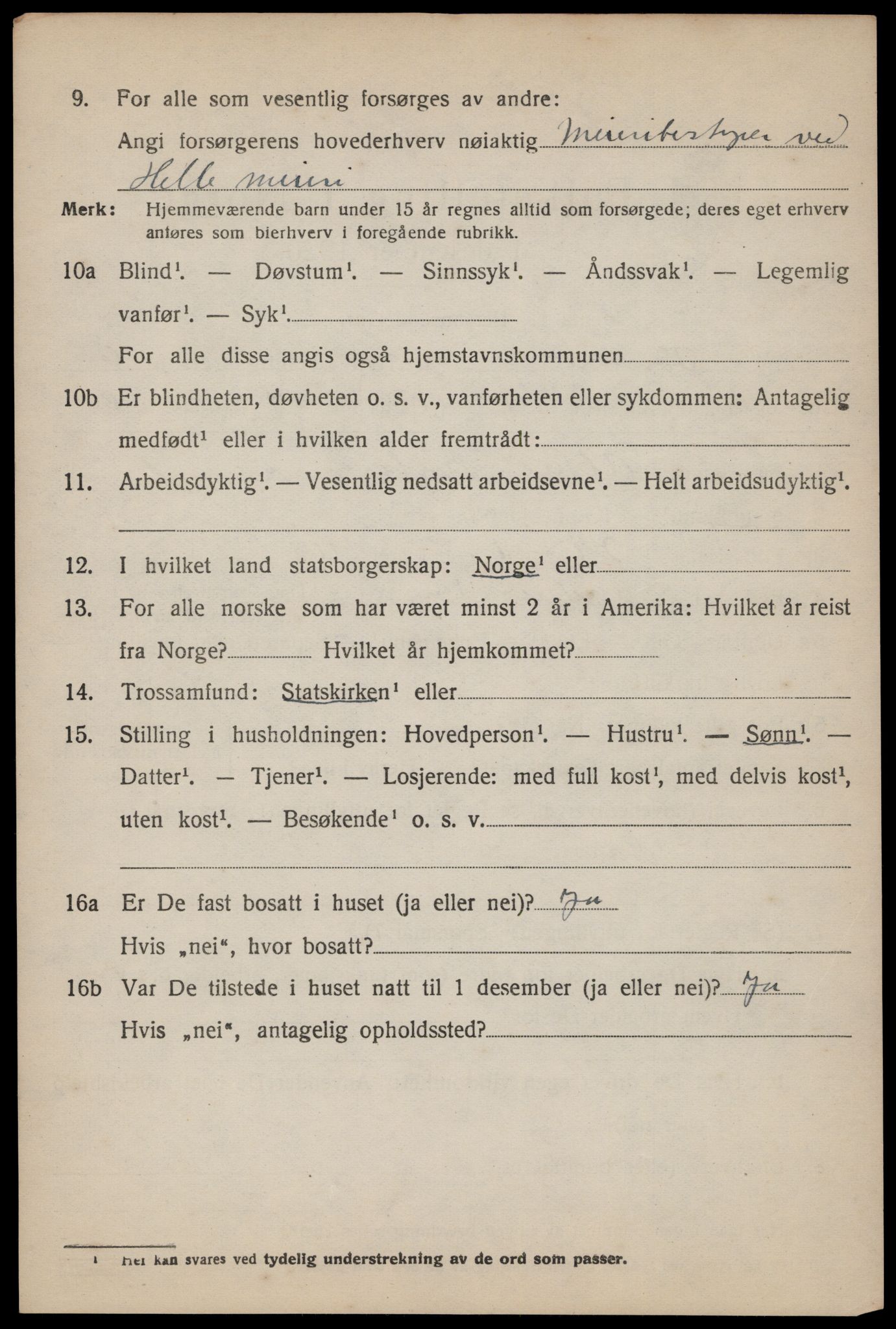 SAST, 1920 census for Forsand, 1920, p. 2770