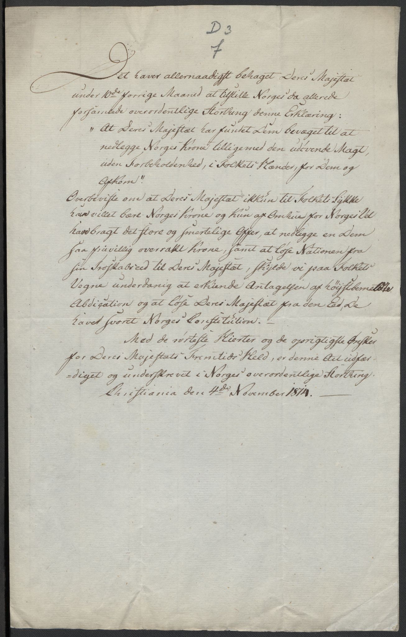 Christie, Wilhelm Frimann Koren, RA/PA-0014/F/L0004: Christies dokumenter fra 1814, 1814, p. 211